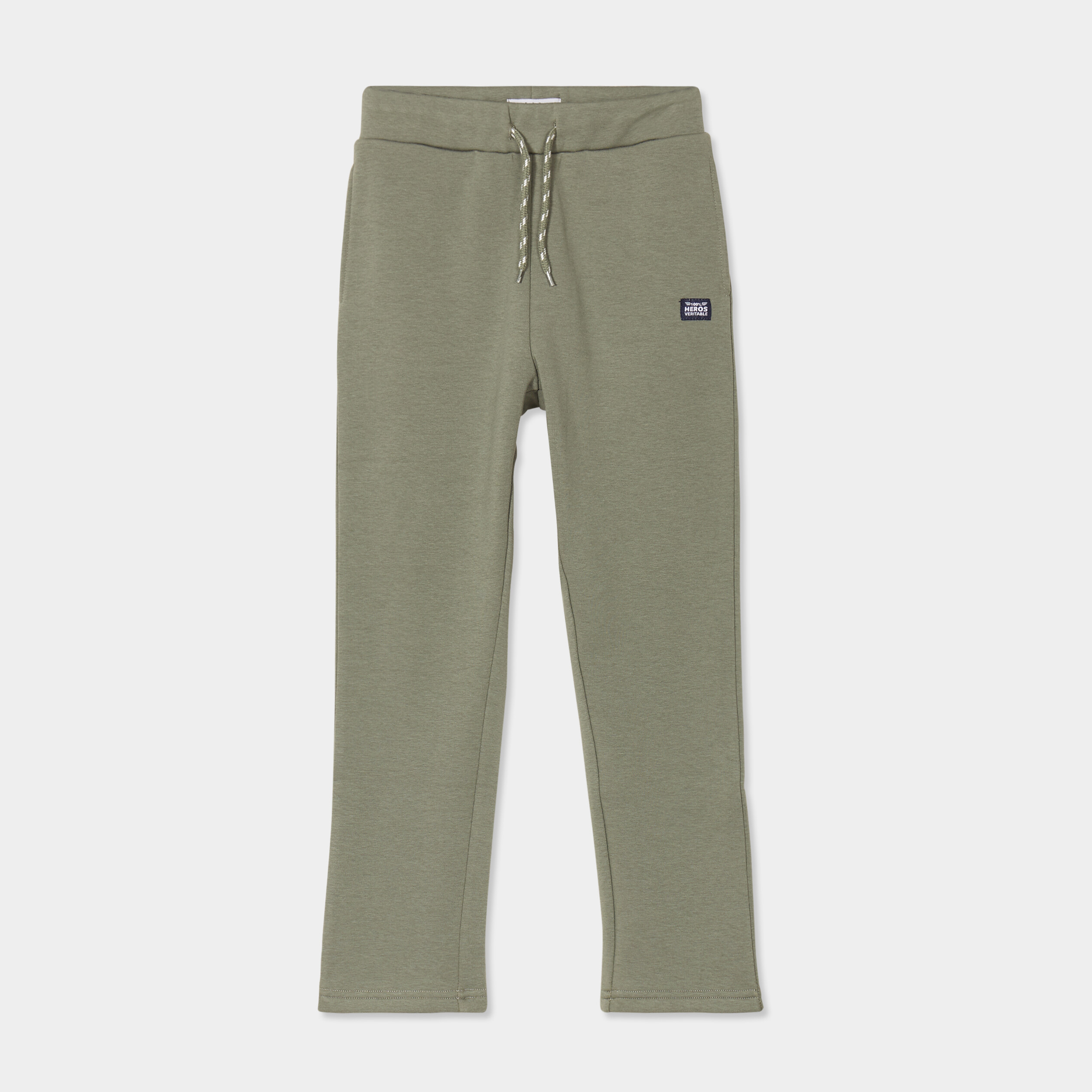 Pantalon jogging coupe ajustée vert kaki garçon