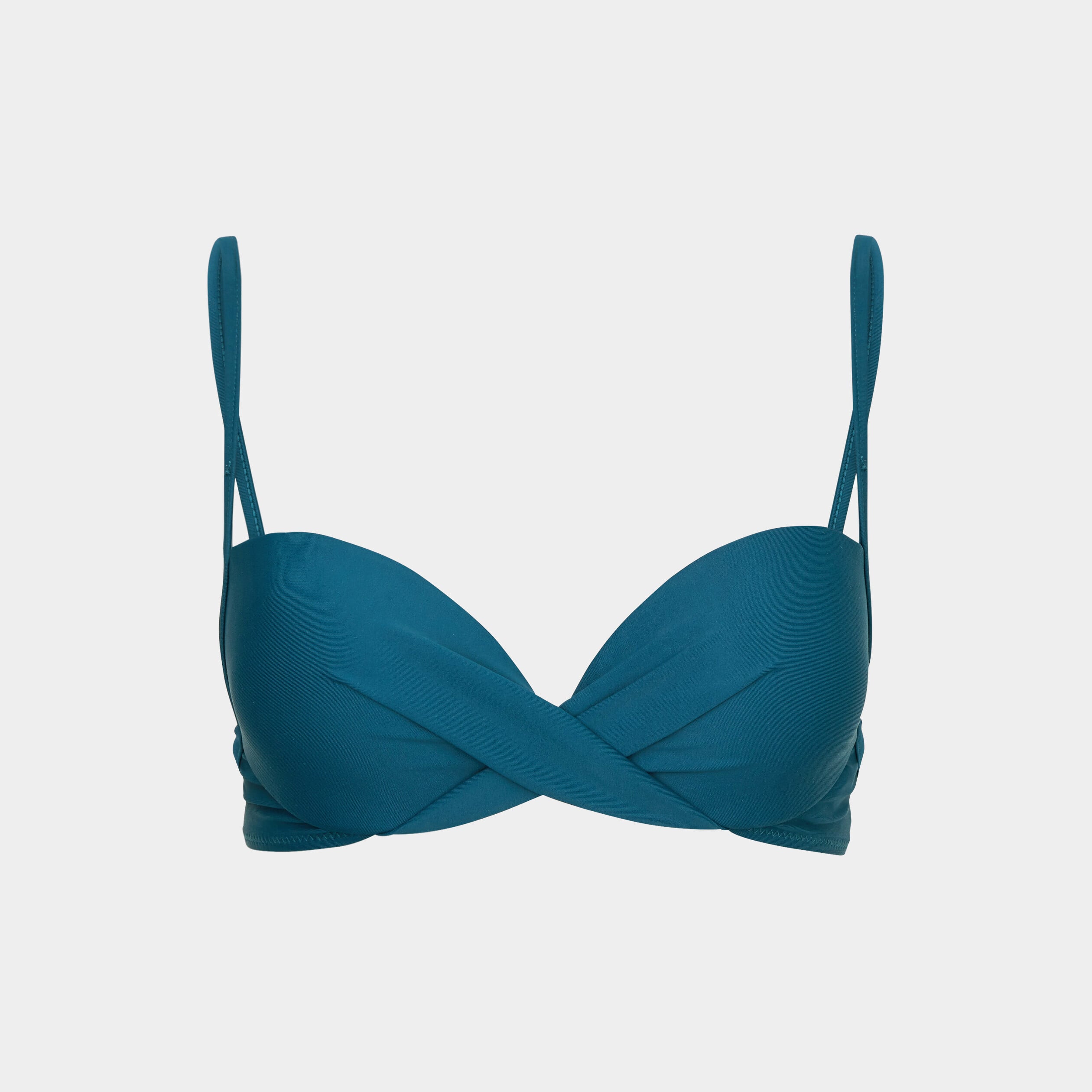 Haut de maillot de bain push up armatur&eacute; bleu p&eacute;trole femme