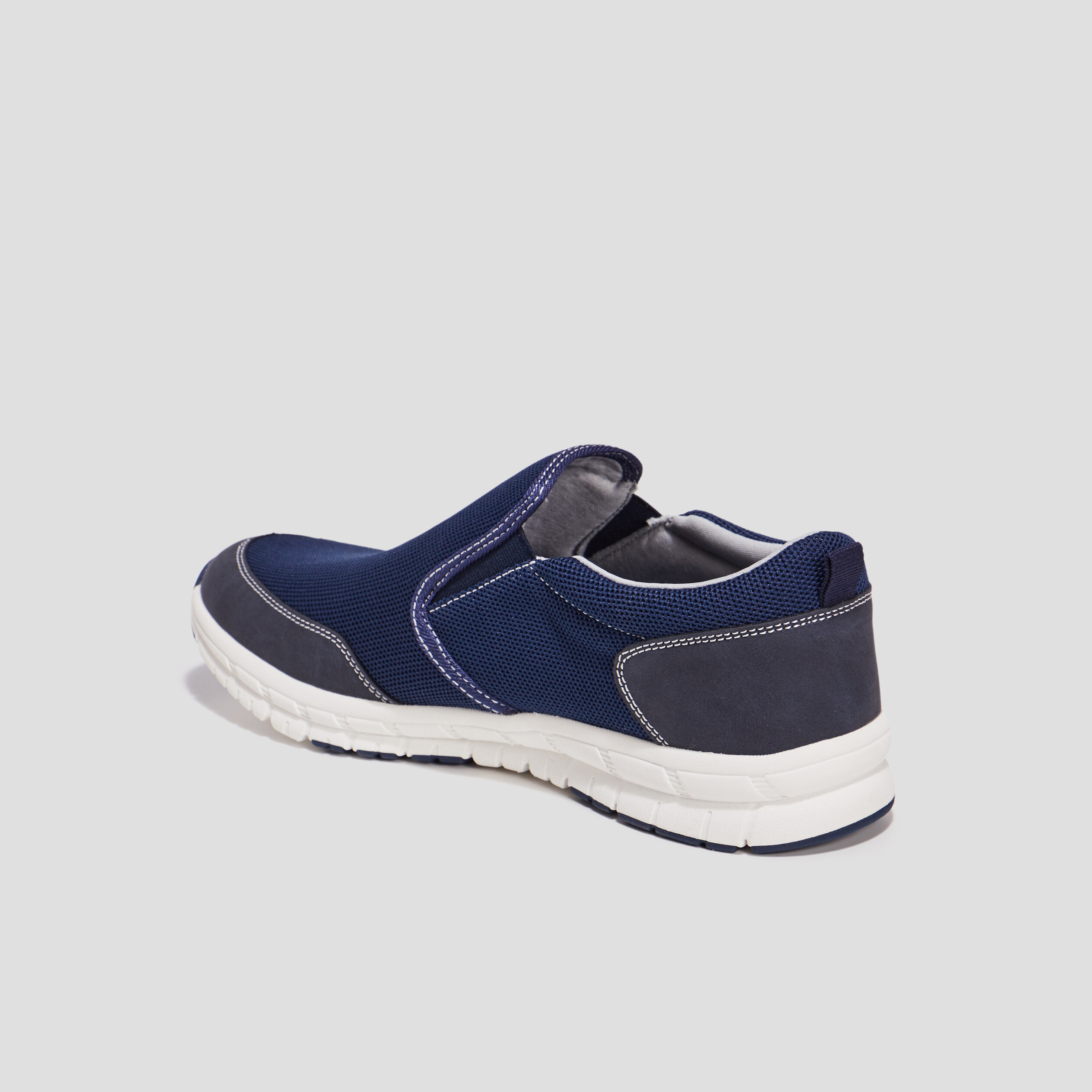 Baskets avec languette d'enfilage bleu marine homme