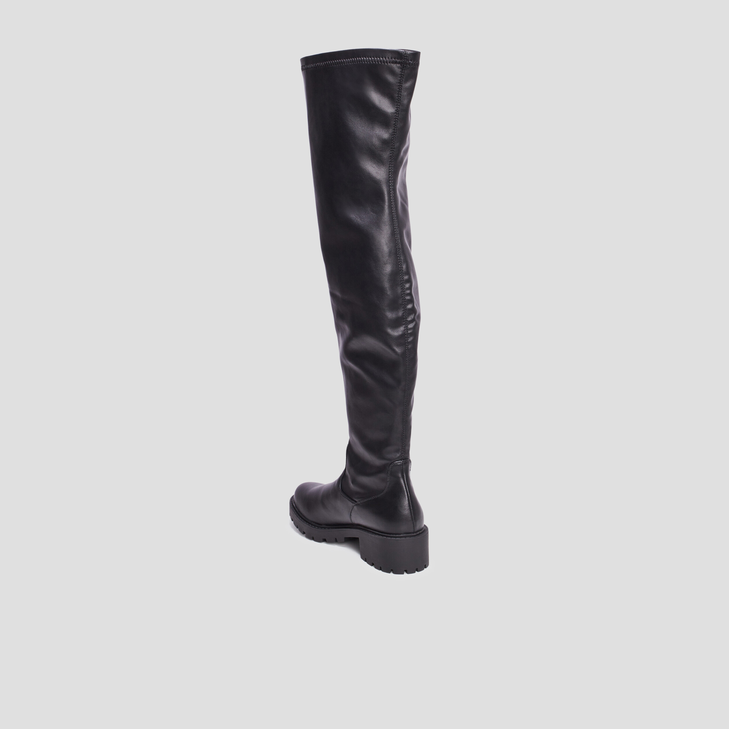 Bottes cuissardes semelle chunky noir femme