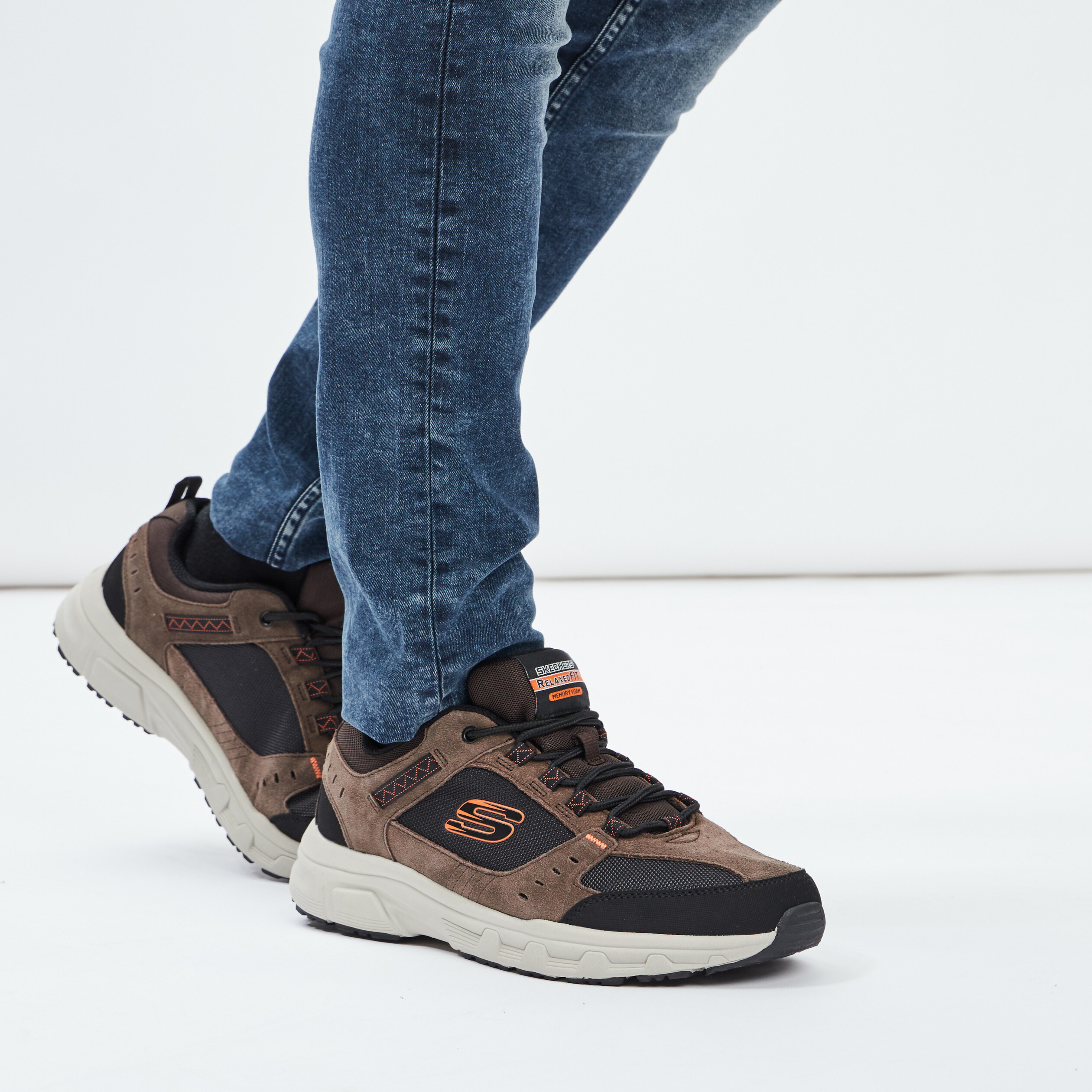 Runnings à mémoire de forme Skechers marron homme