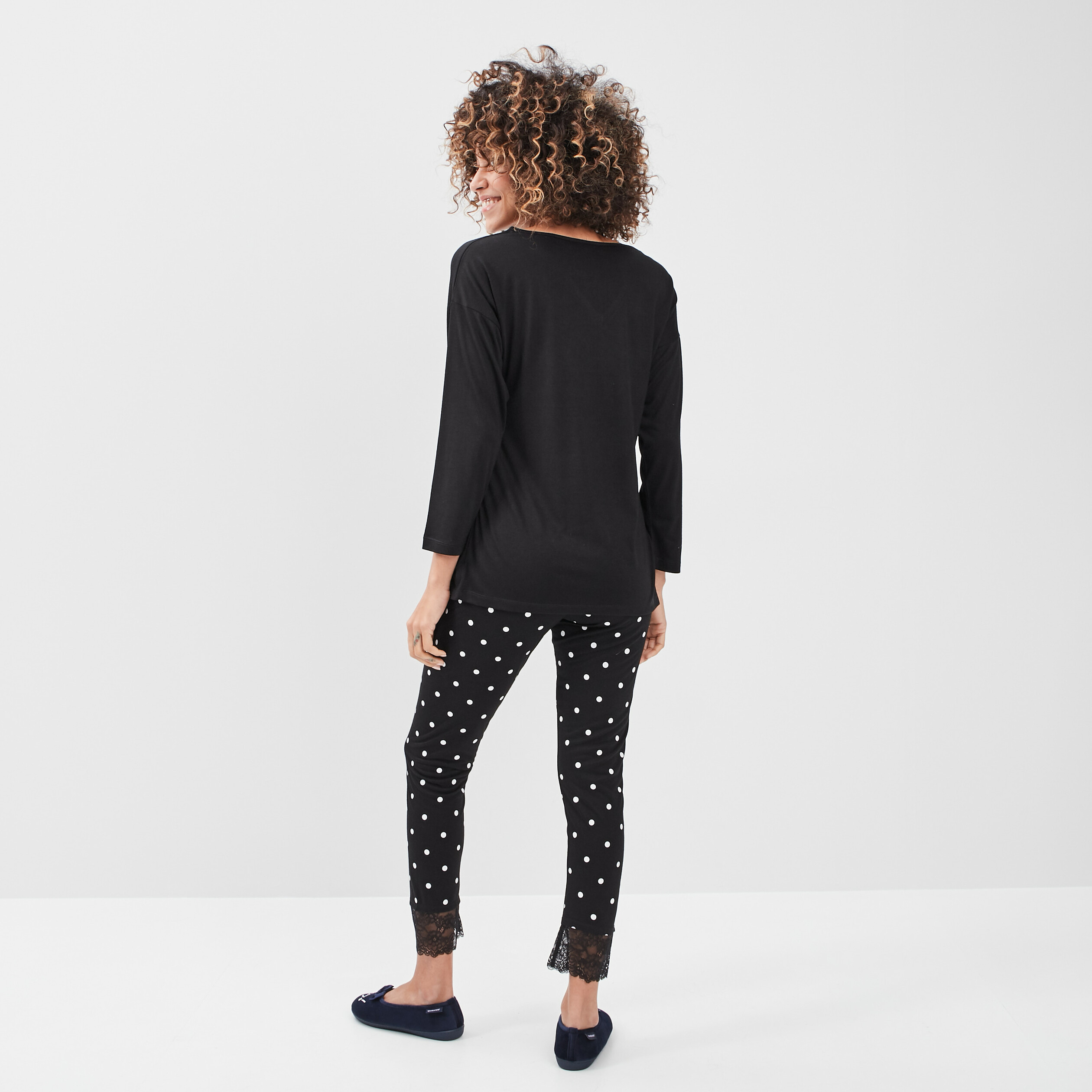 ensemble pyjama 2 pieces noir femme Ensemble pyjama 2 pièces noir femme