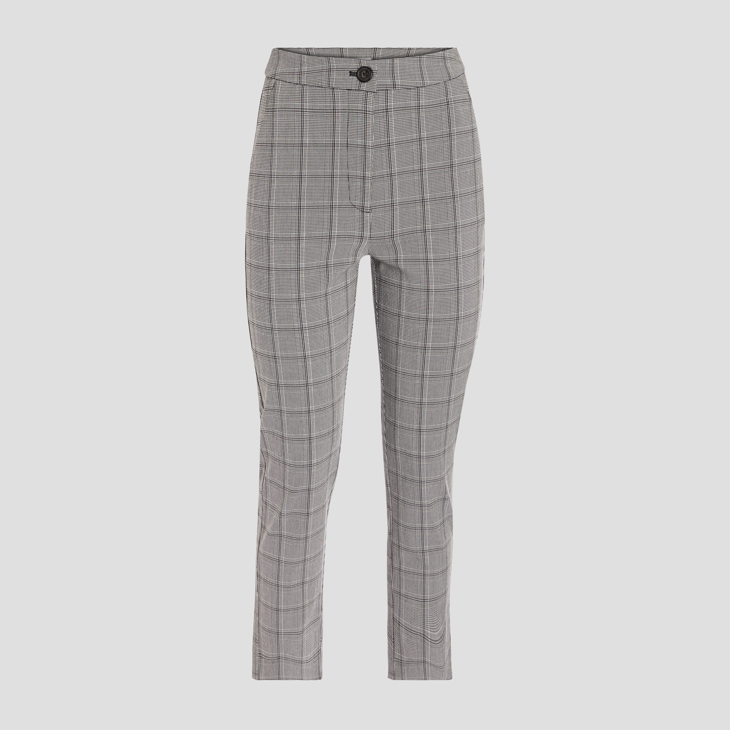 pantalon droit taille haute gris femme Pantalon droit taille haute gris femme
