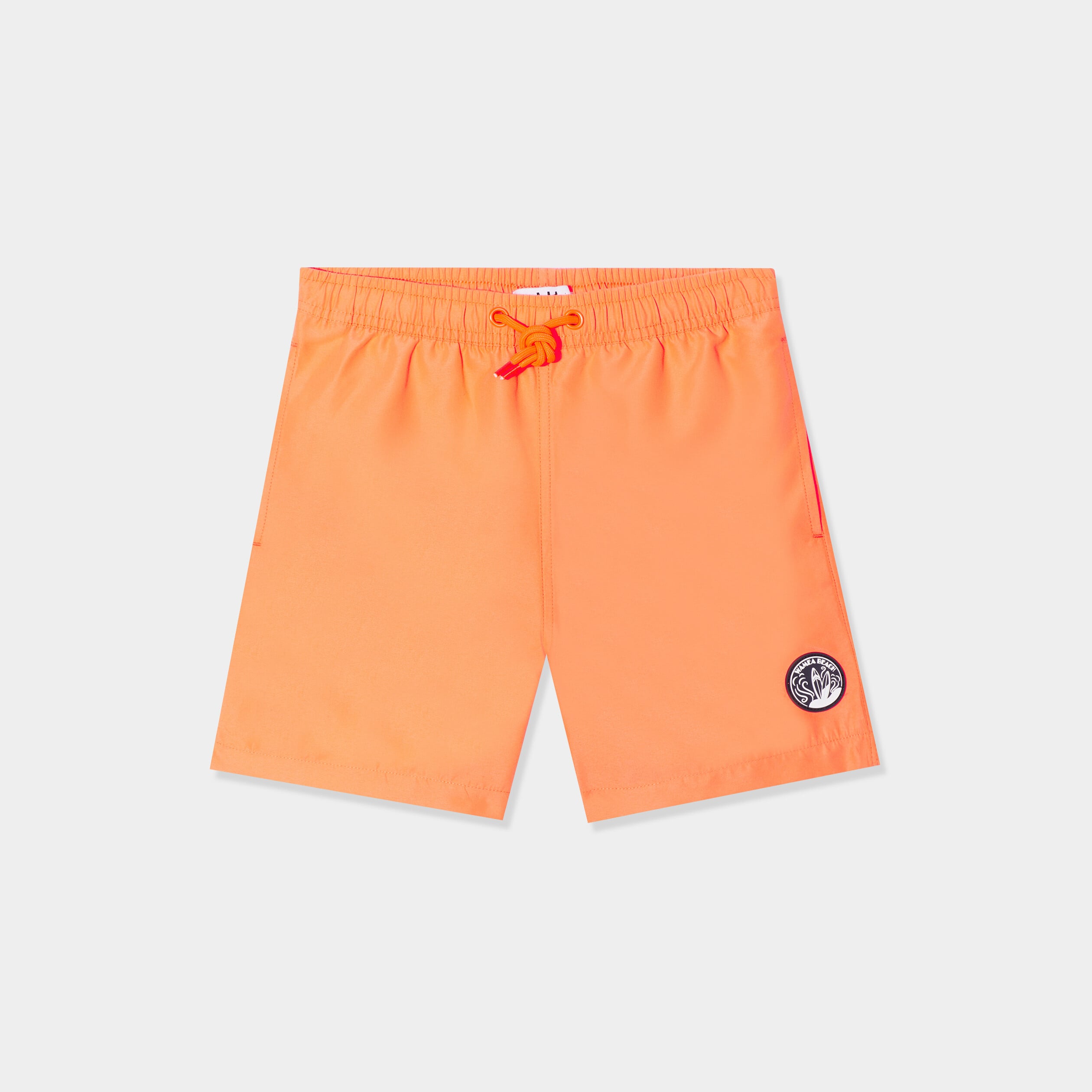 Short de bain taille &eacute;lastiqu&eacute;e orange fluo gar&ccedil;on