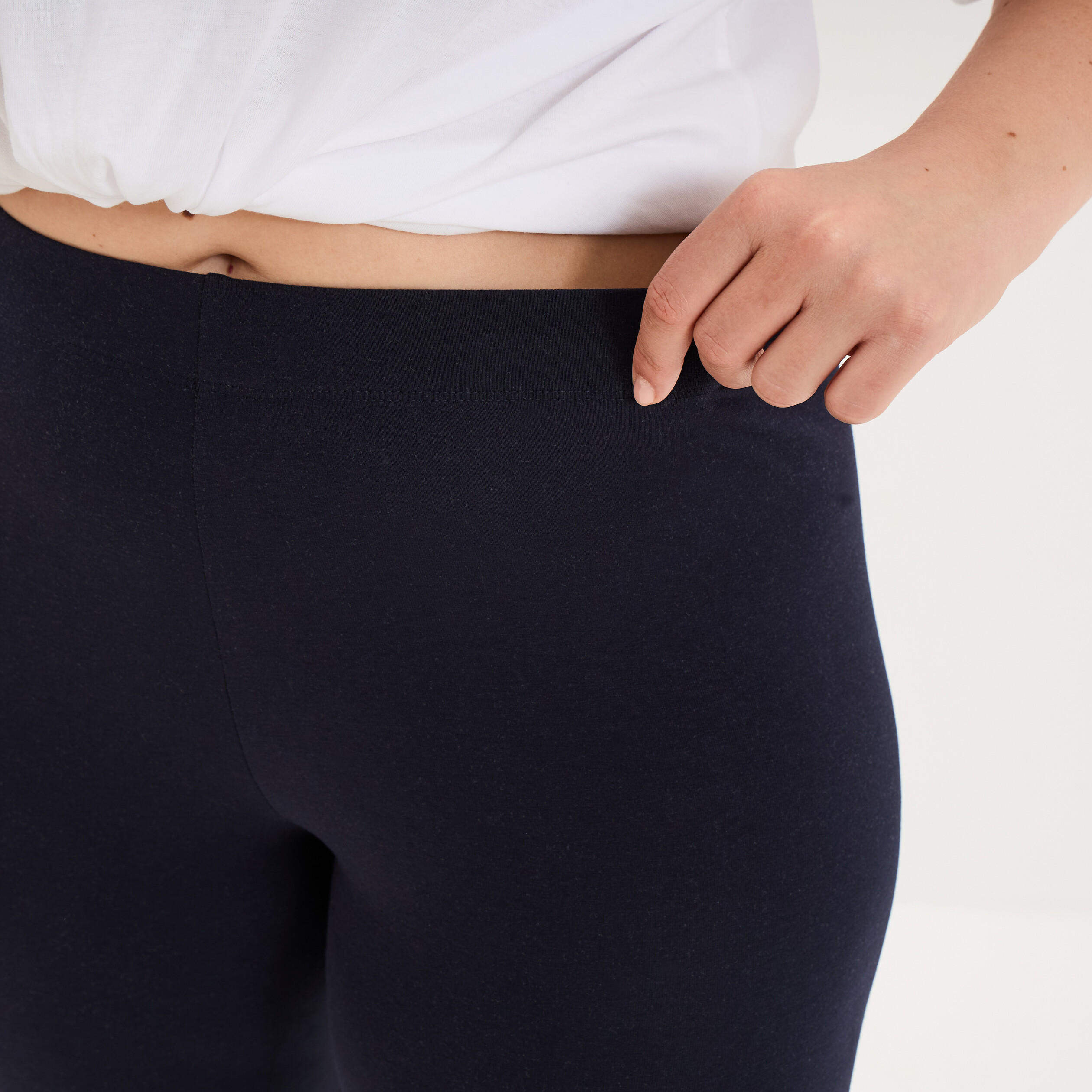 Legging avec taille &eacute;lastiqu&eacute;e bleu marine femme grande taille