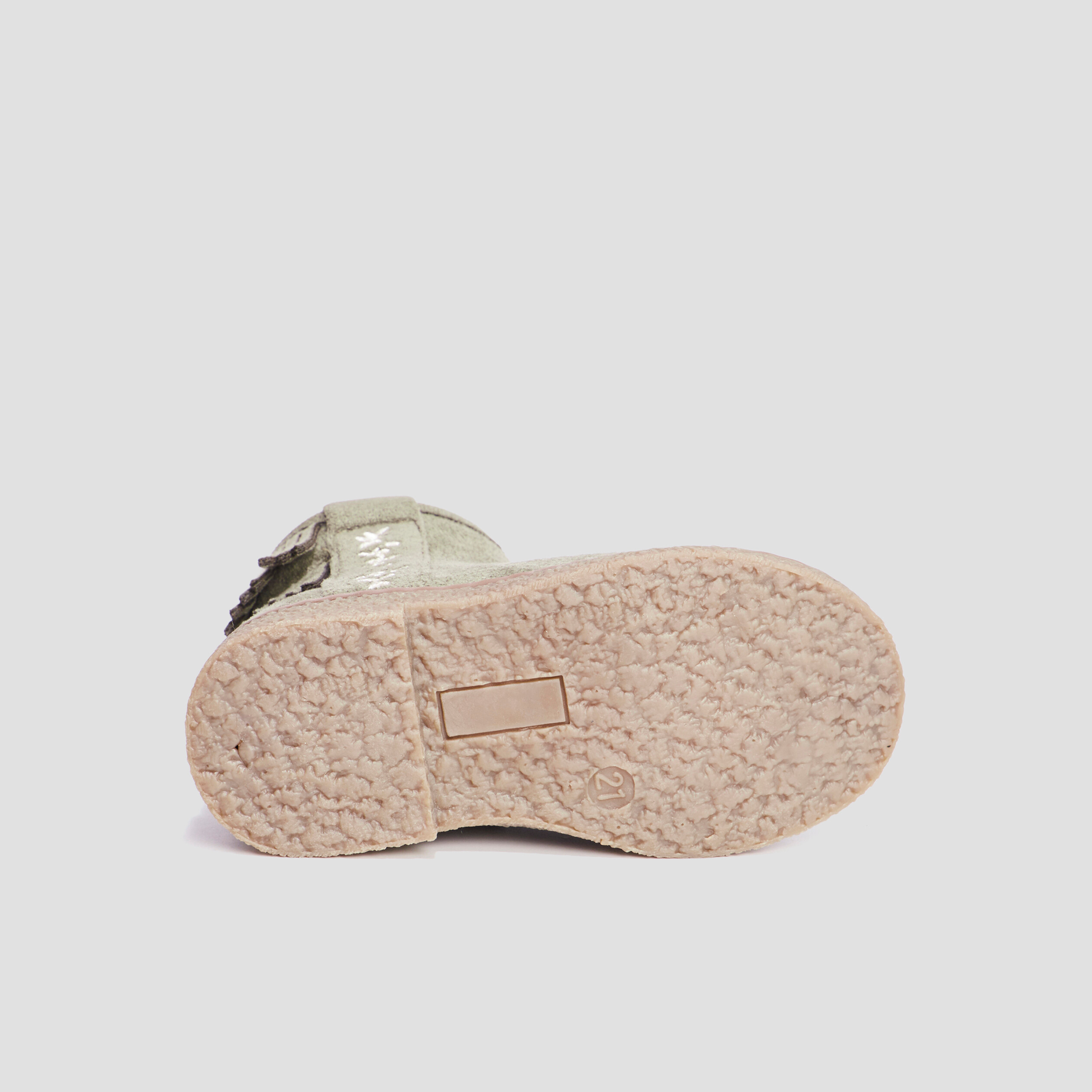 Bottines franges vert kaki b&eacute;b&eacute; fille