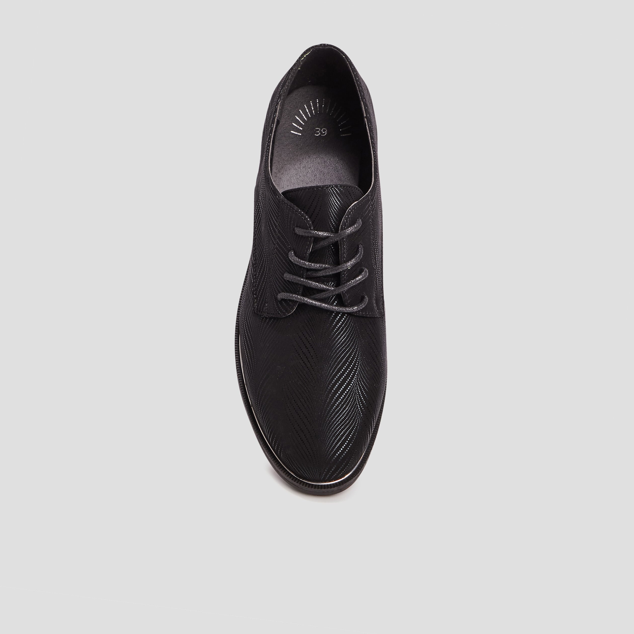 Derbies &agrave; lacets noir femme