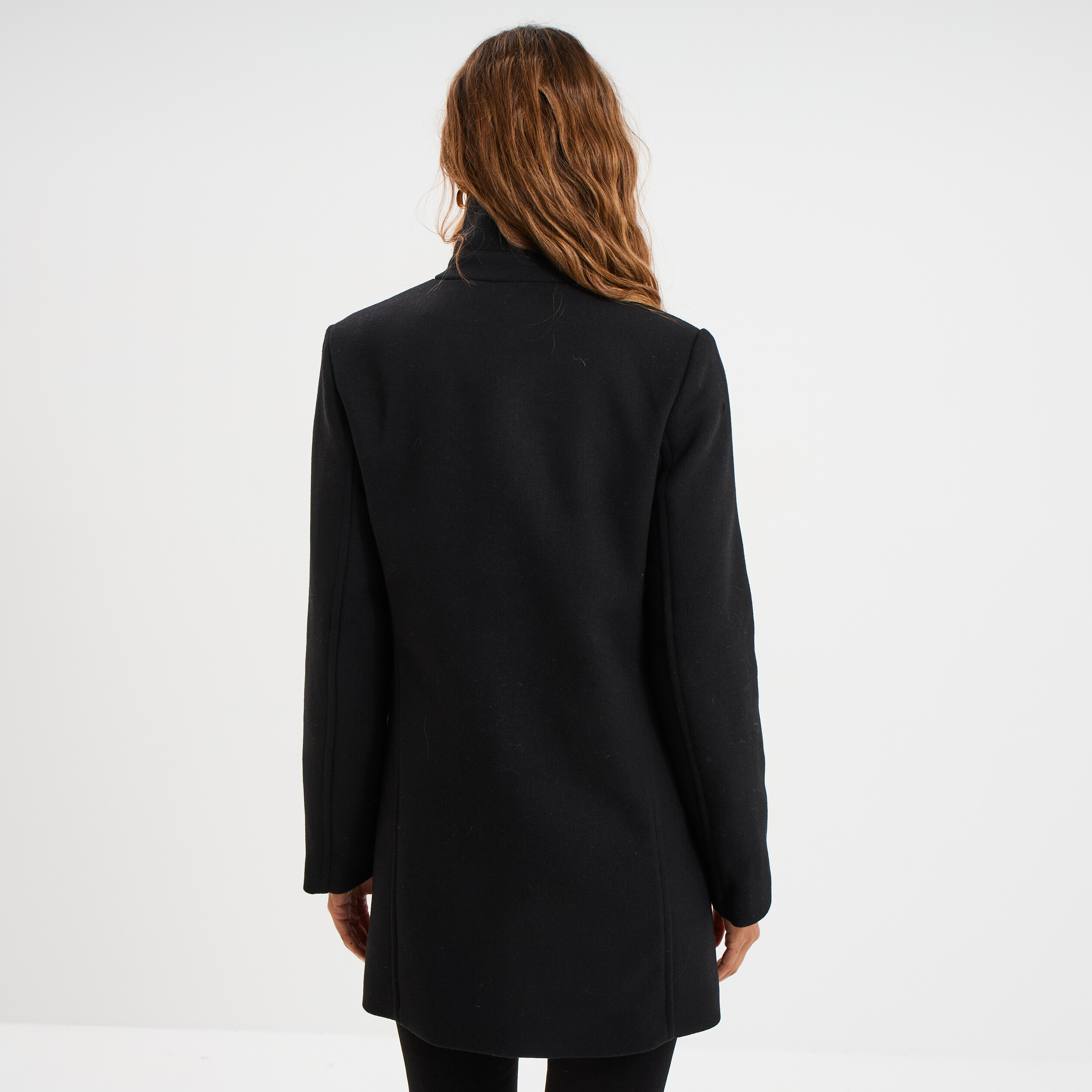 manteau caban double boutonnage noir femme Manteau caban double boutonnage noir femme