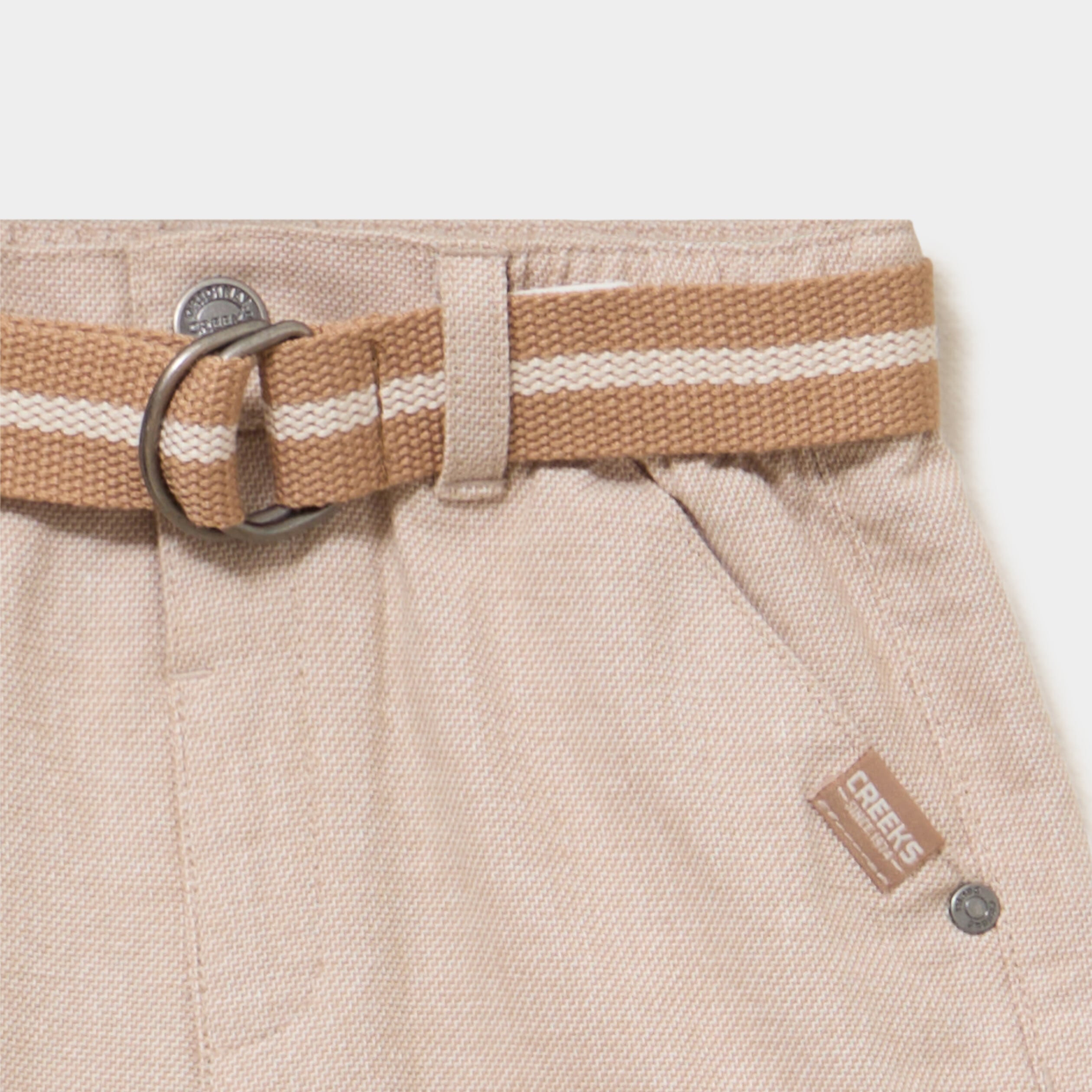 Short avec ceinture sable b&eacute;b&eacute; gar&ccedil;on