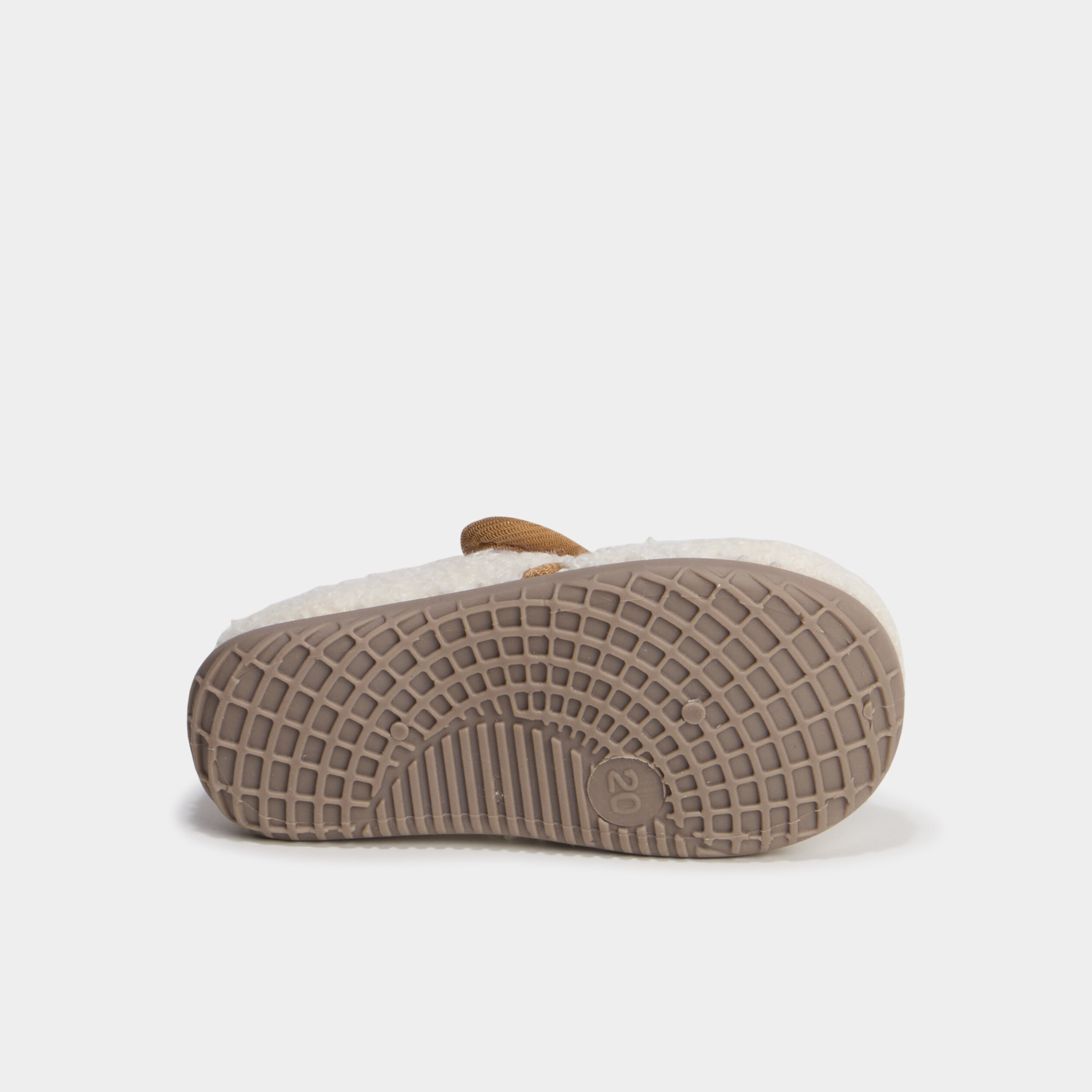 Chaussons bottillons effet polaire sable b&eacute;b&eacute; gar&ccedil;on