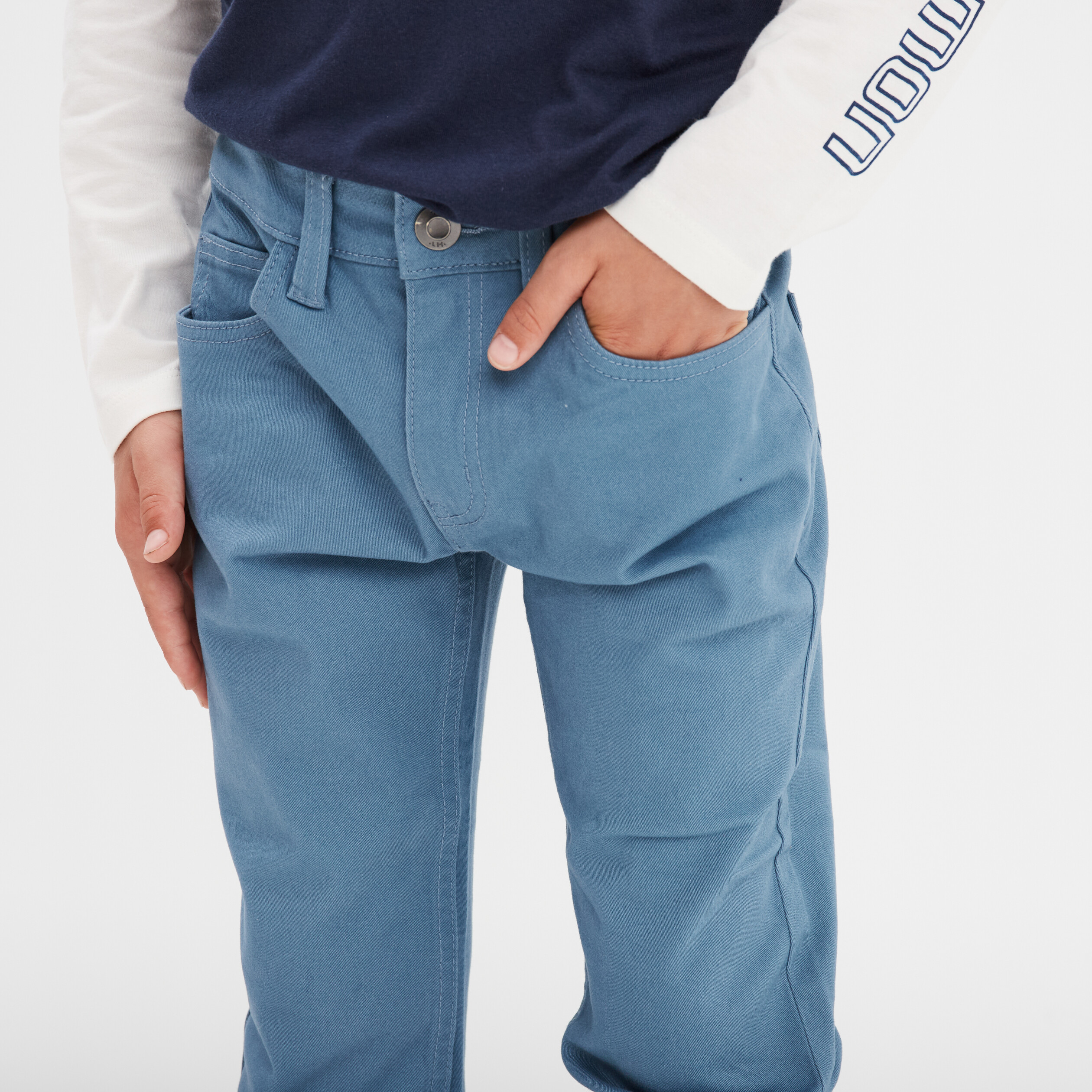 pantalon regular avec poches bleu gris garcon Pantalon regular avec poches bleu gris garçon