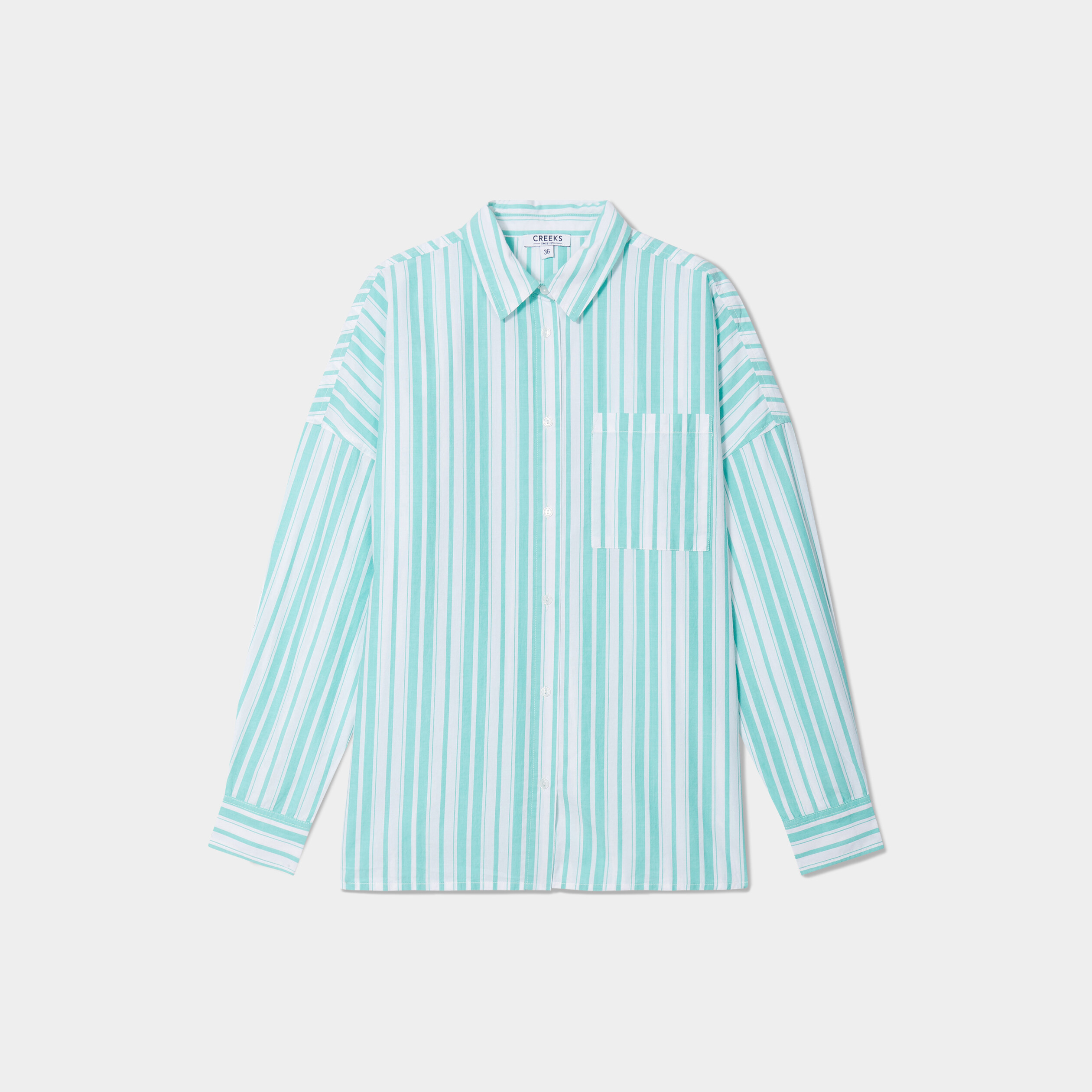 chemise oversize manches longues creeks vert menthe femme Chemise oversize manches longues Creeks vert menthe femme