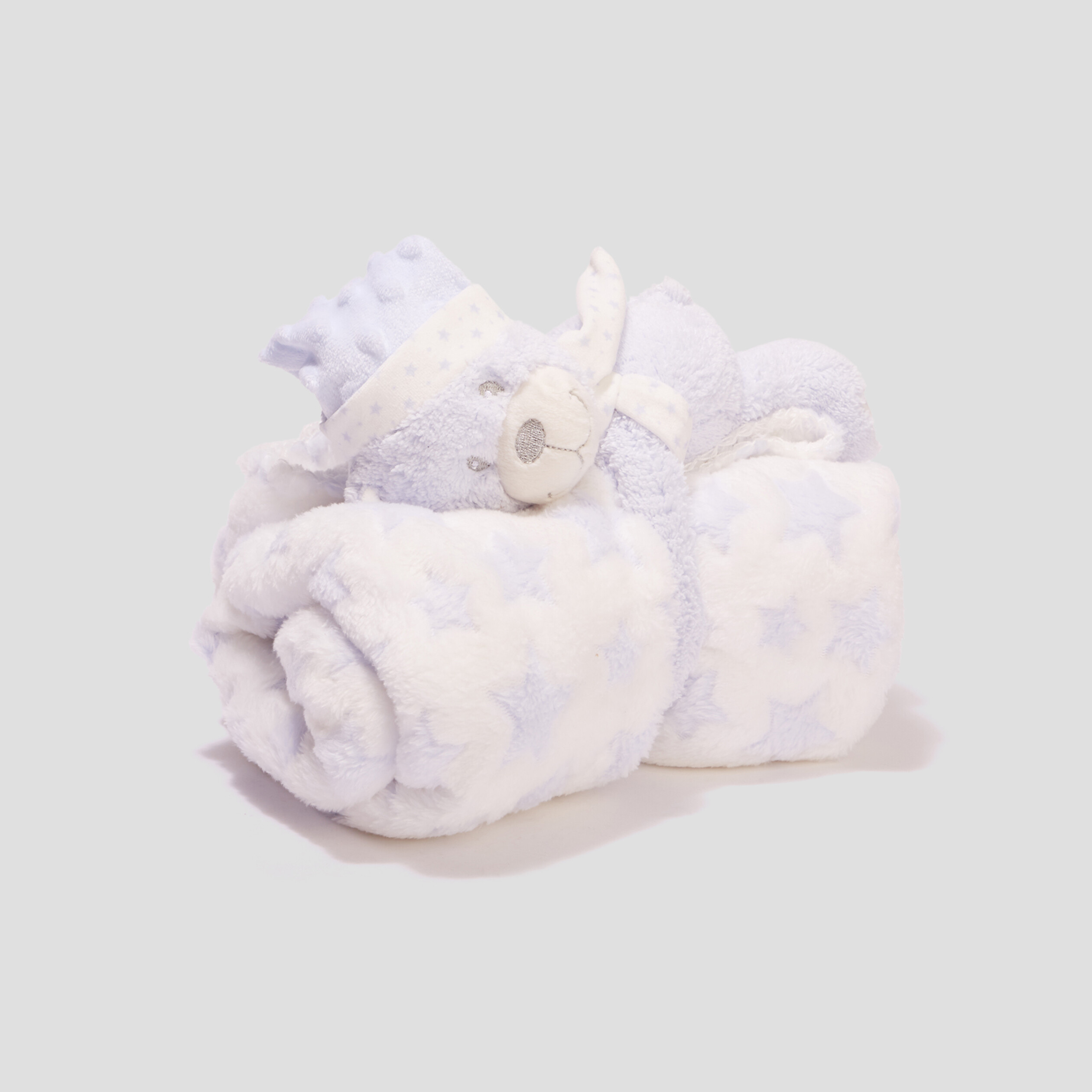 couverture avec doudou bleu ciel bebe Couverture avec doudou bleu ciel bébé