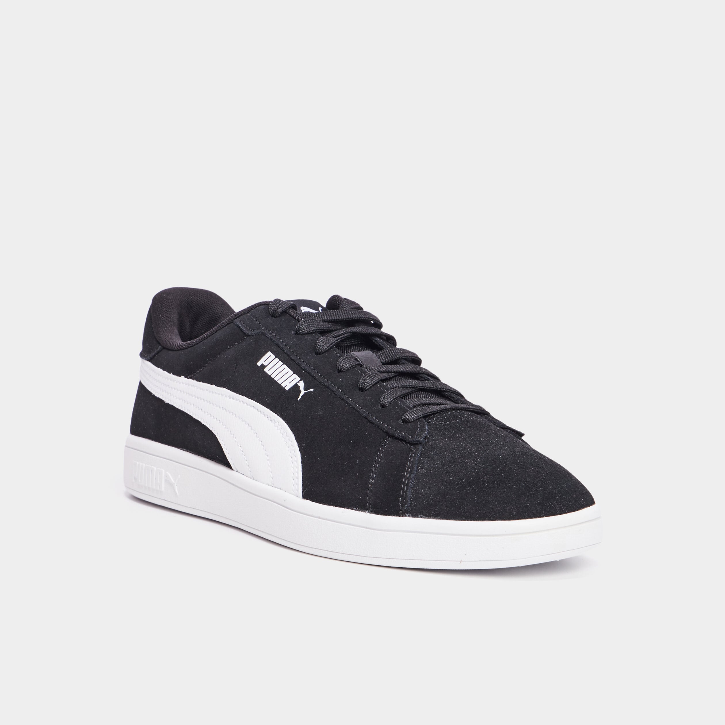 Baskets cuir su&eacute;dine Puma Smash V3 noir homme