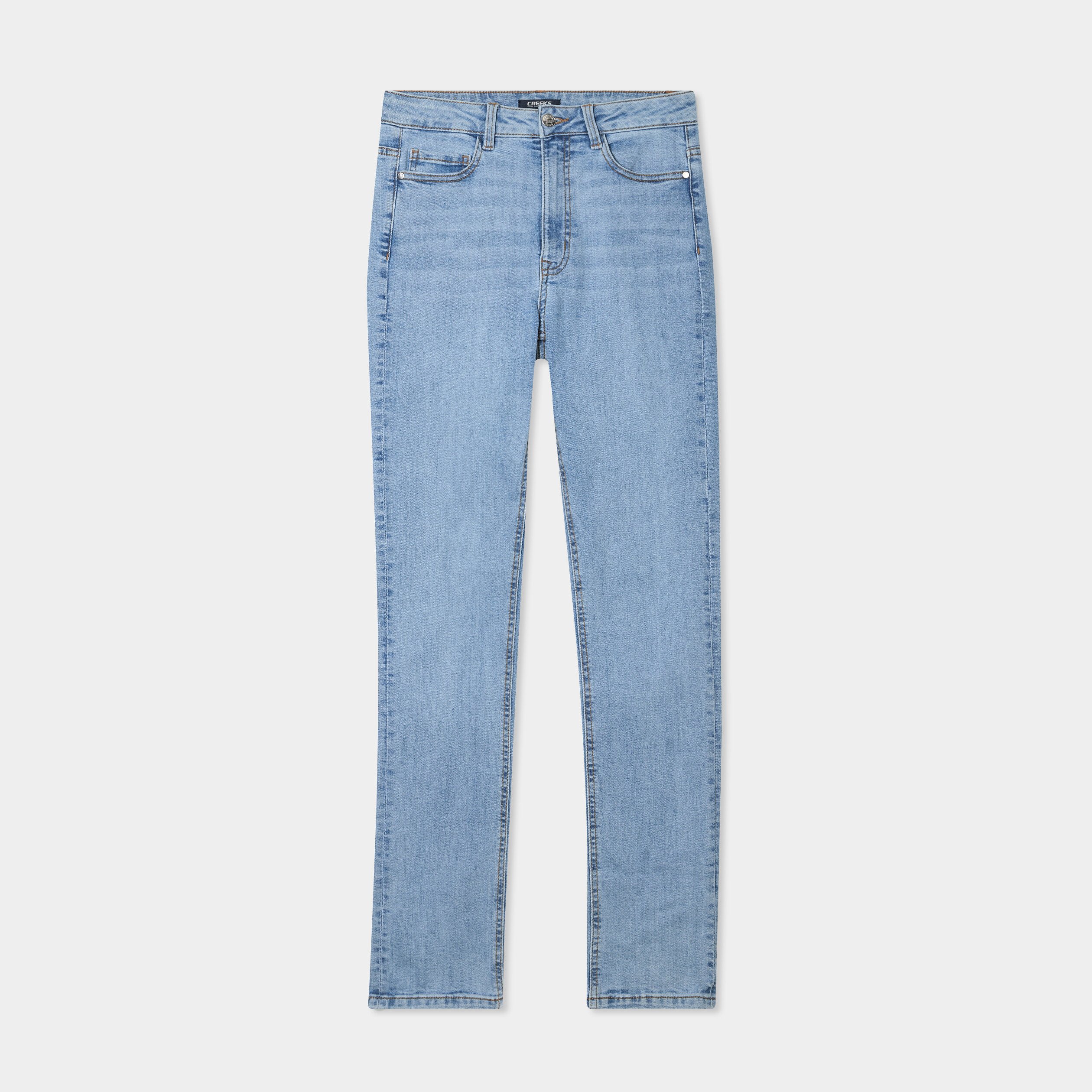 jeans slim taille haute denim double stone femme Jeans slim taille haute denim double stone femme