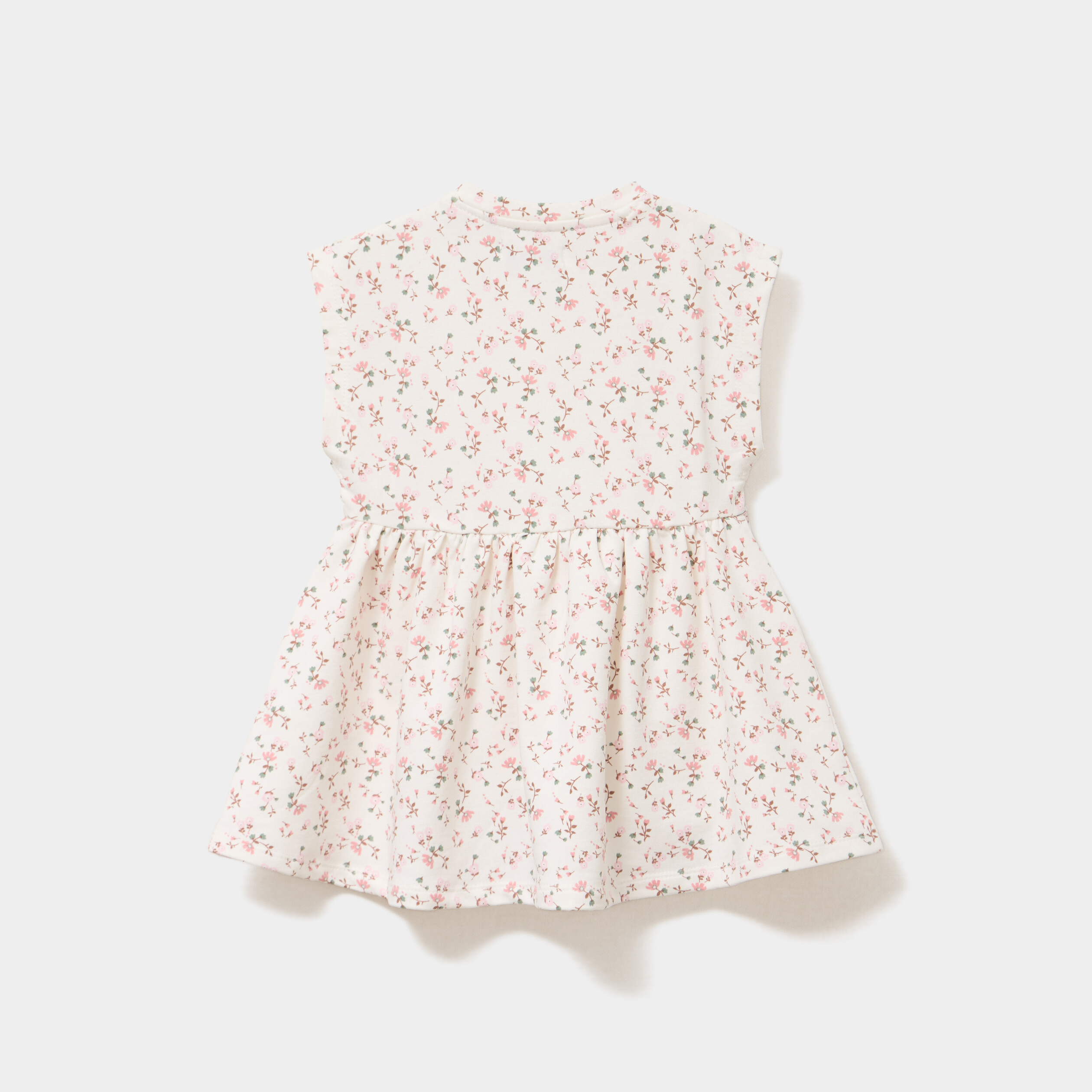 Robe patineuse manches courtes ecru b&eacute;b&eacute; fille