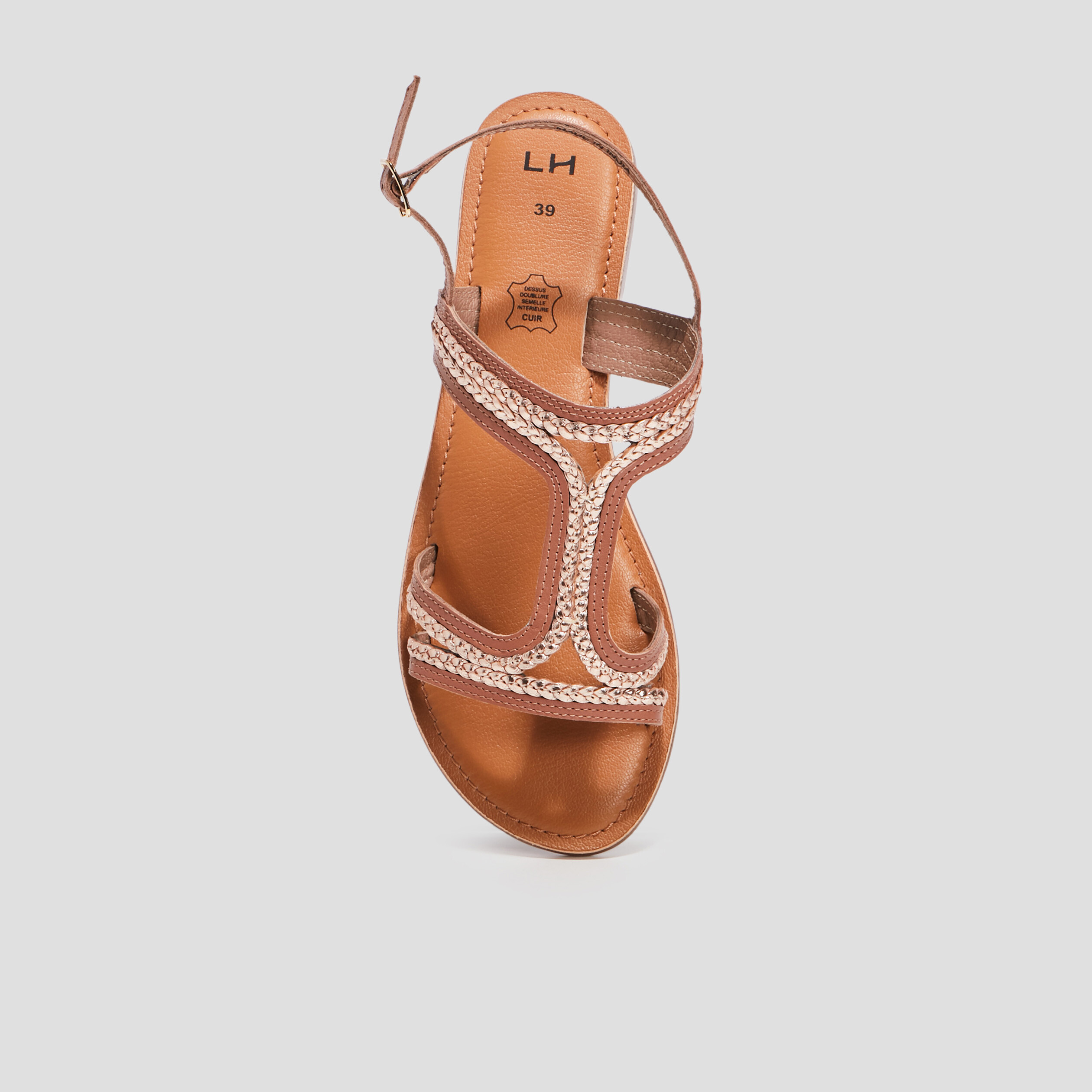 sandales en cuir marron femme Sandales en cuir marron femme