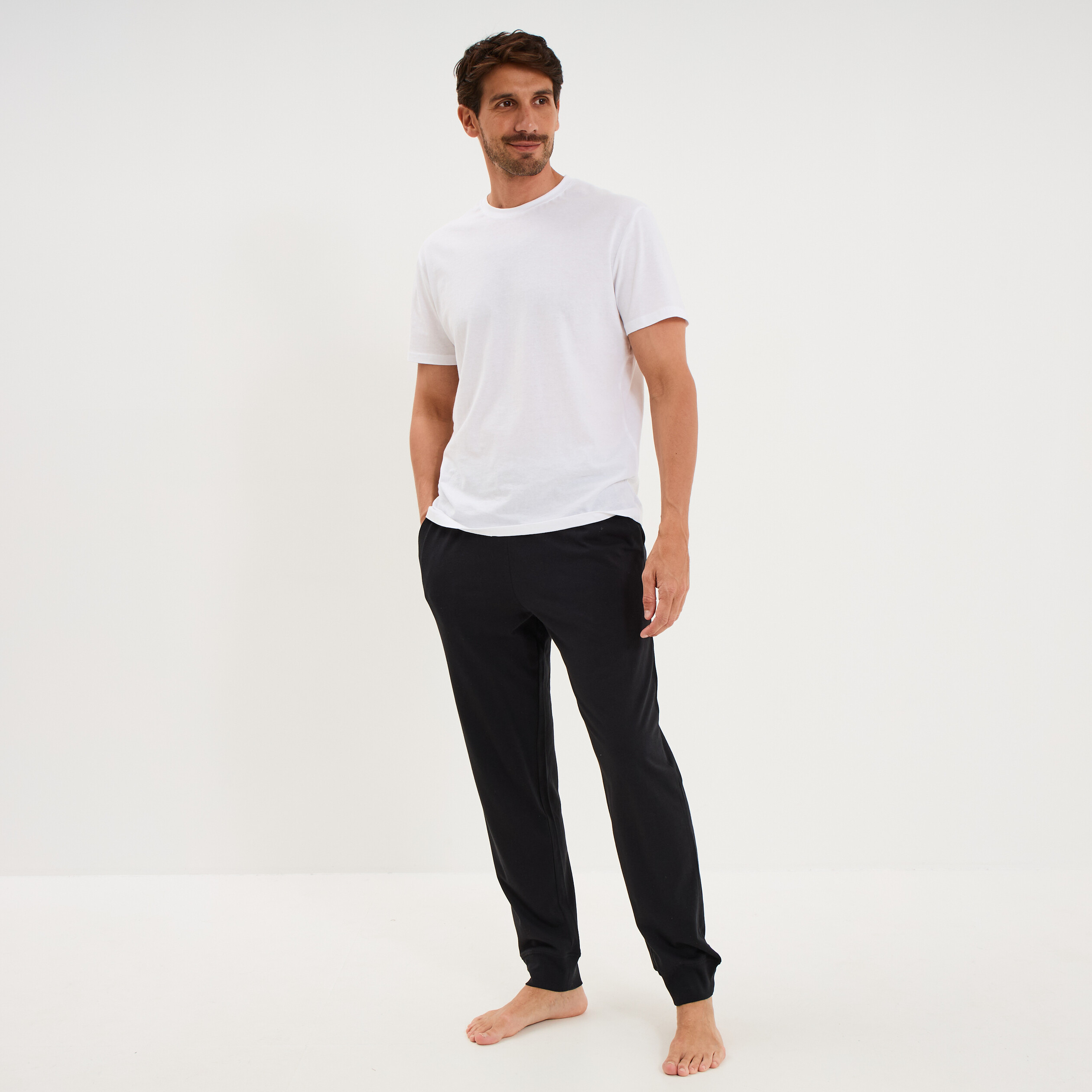 Lot 2 pantalons de pyjama coton gris homme
