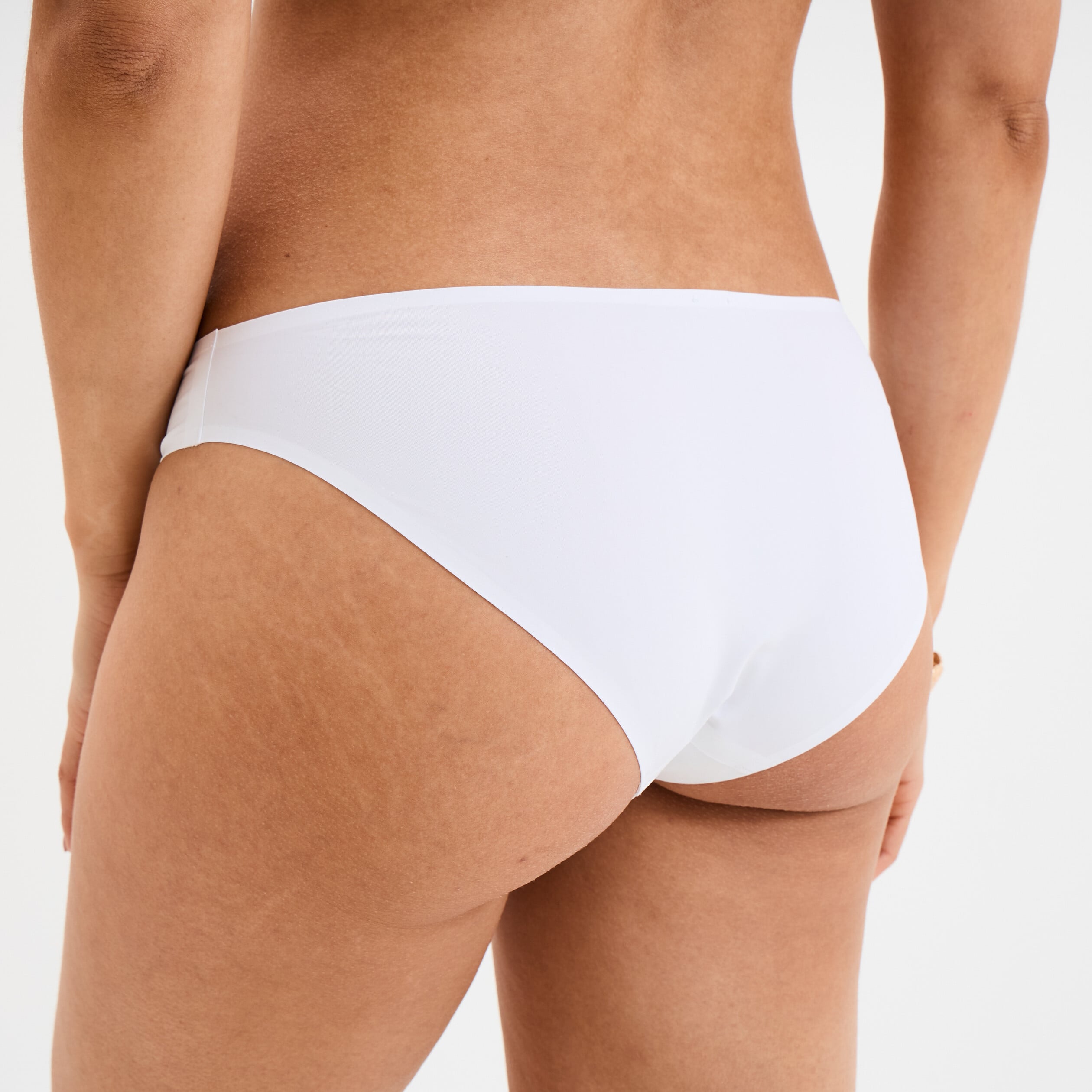 Culotte microfibre sans coutures blanc femme