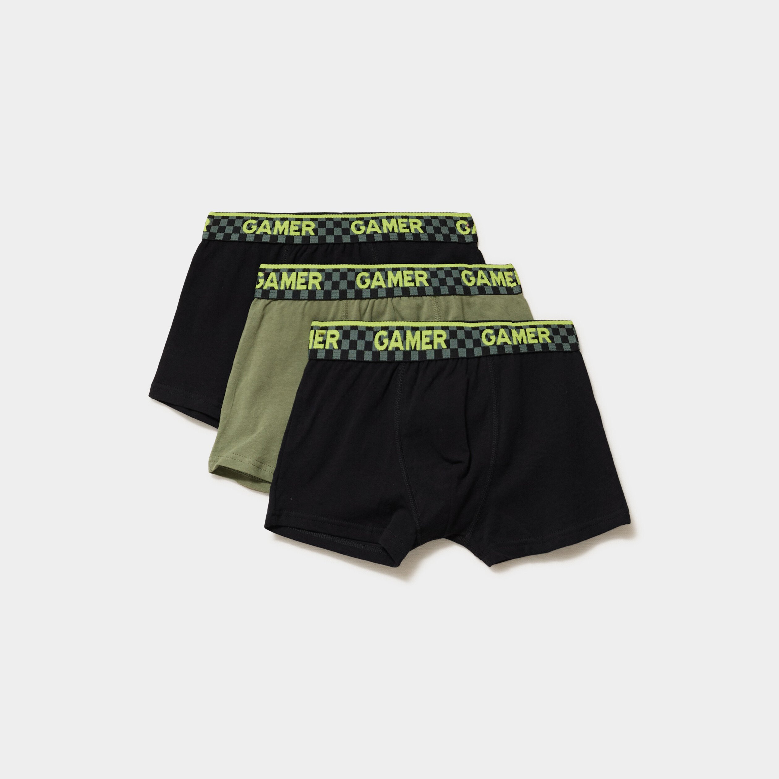 lot 3 boxers coton majoritaire noir garcon Lot 3 boxers coton majoritaire noir garçon