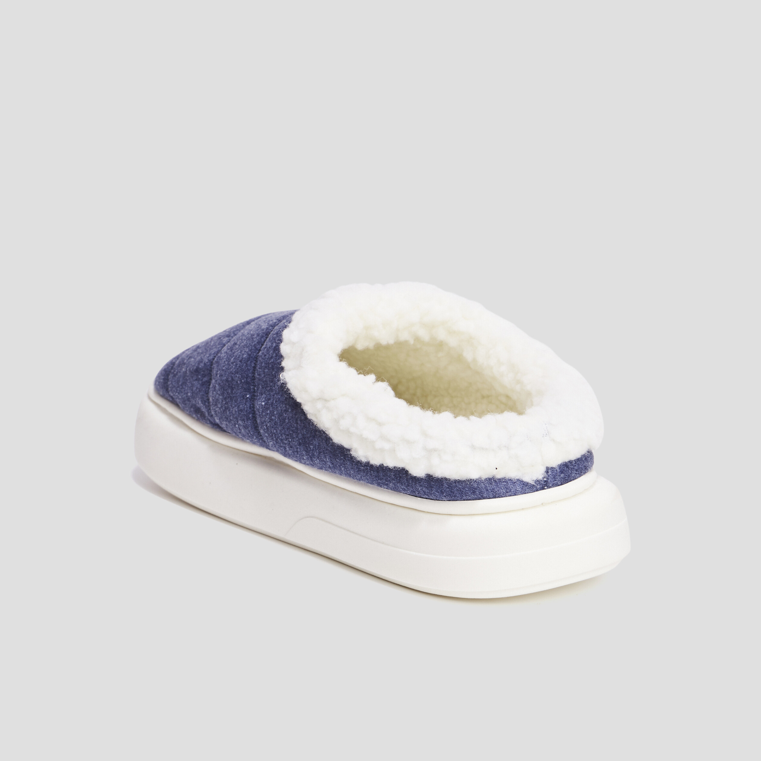 Chaussons fourrés compensés Liberto bleu homme