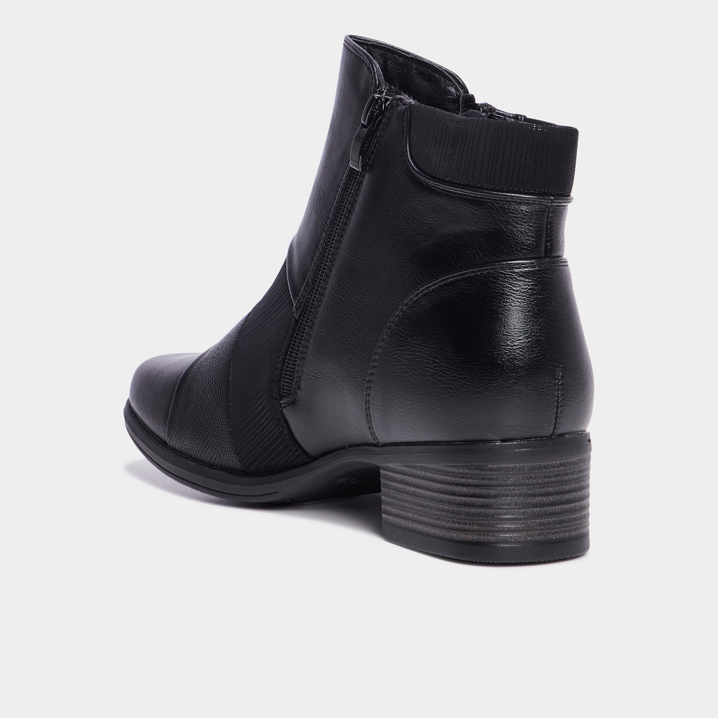 bottines a talons fermeture zippee noir femme Bottines à talons fermeture zippée noir femme