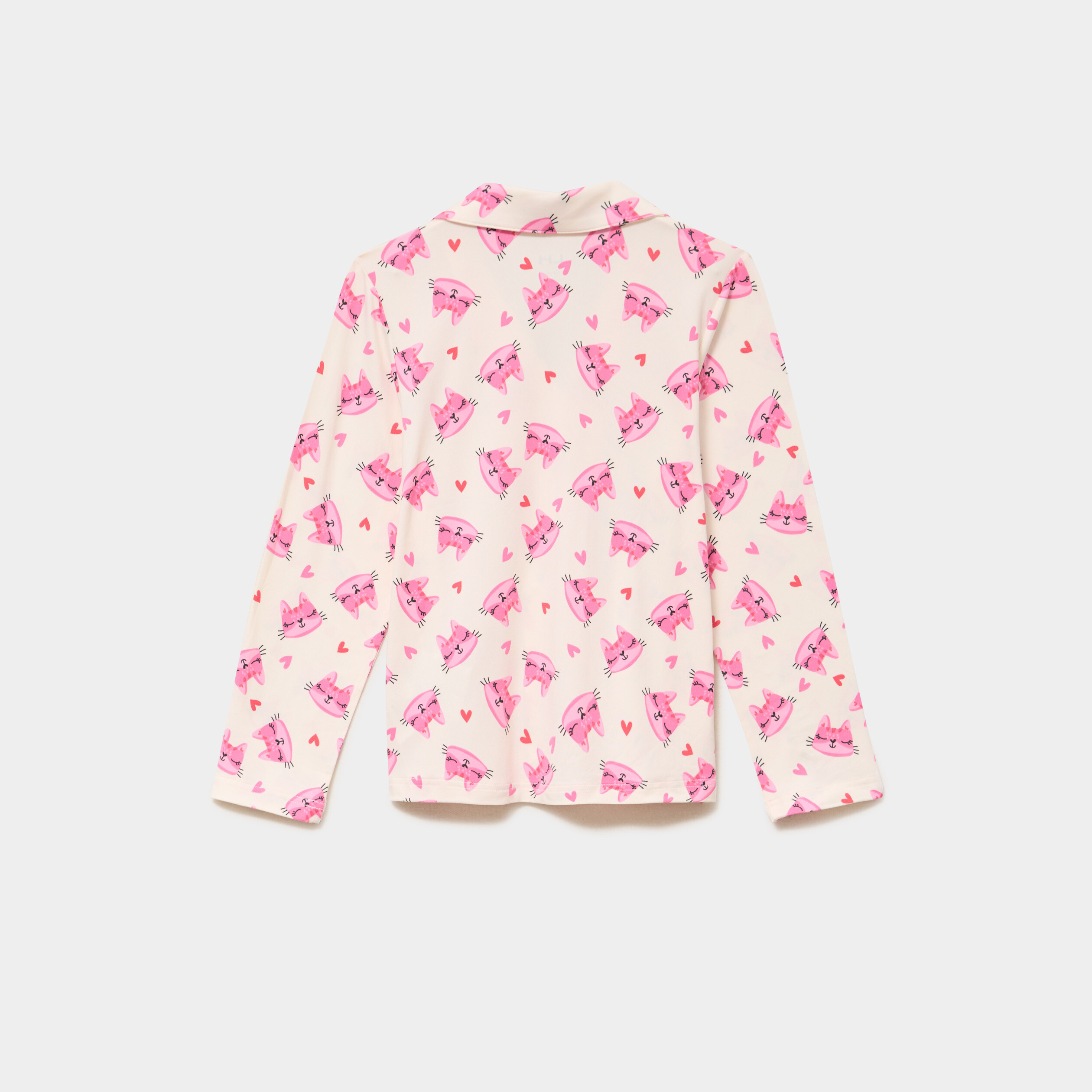 Ensemble pyjama chemise et pantalon ecru fille