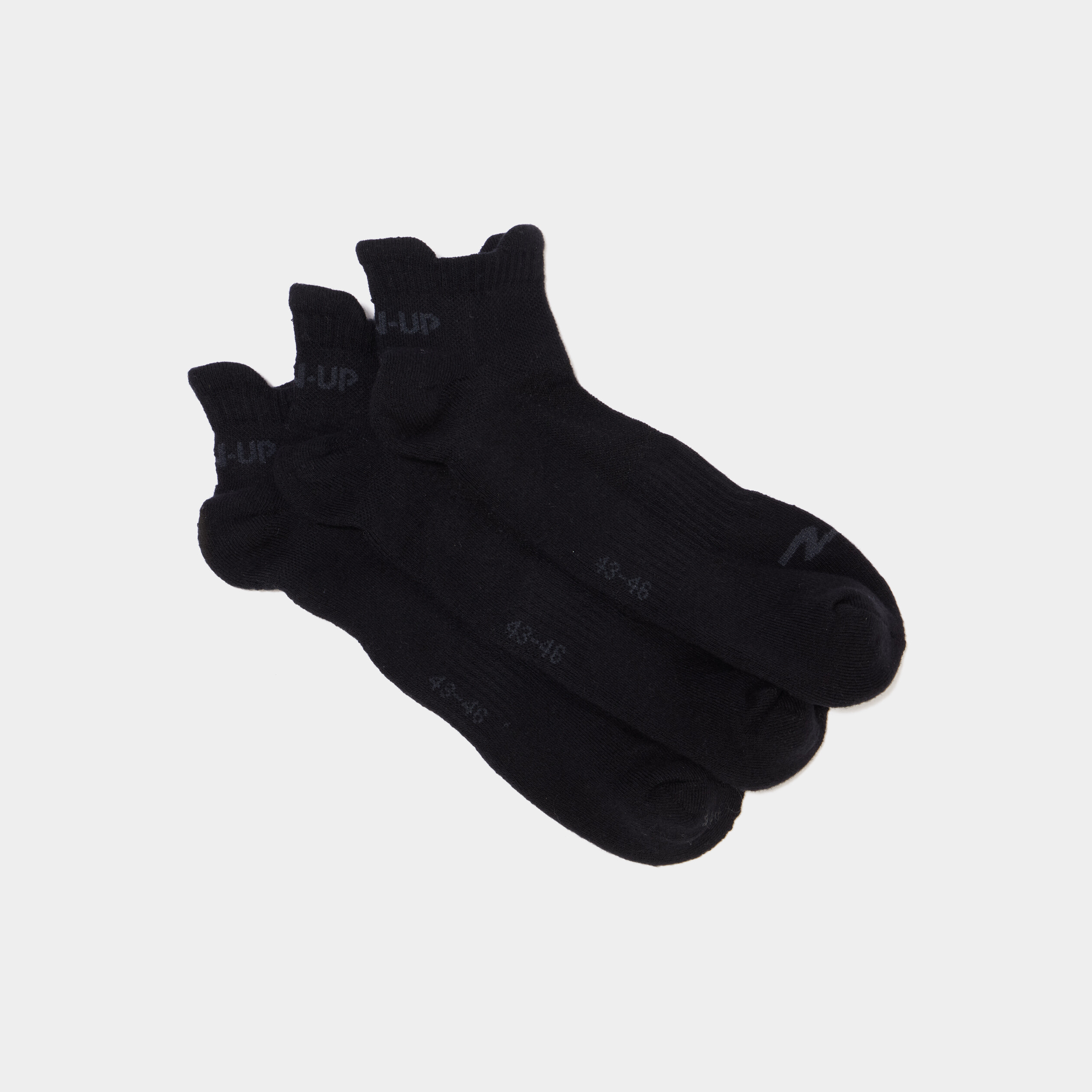 Lot 3 paires chaussettes invisibles noir homme