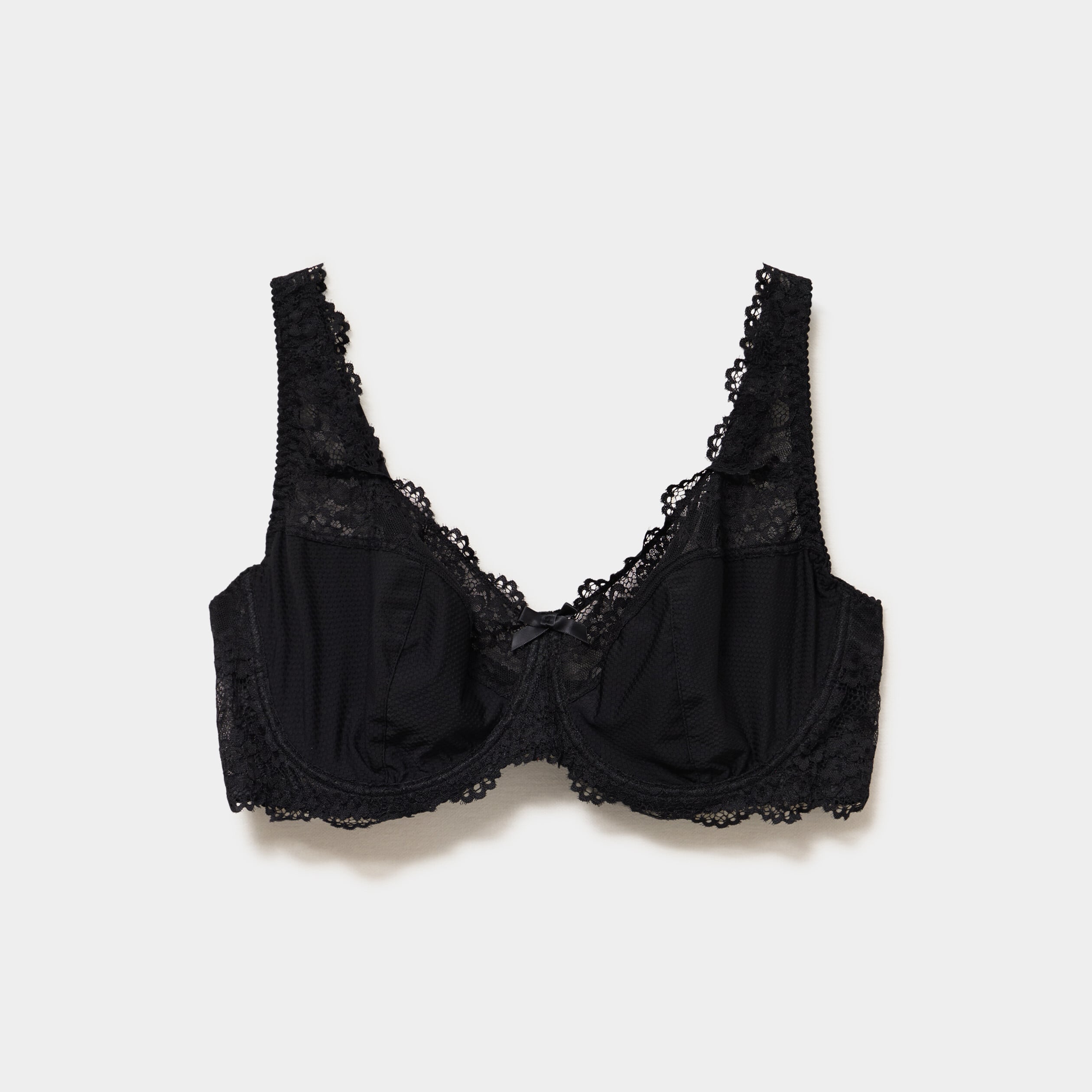 Soutien-gorge corbeille dentelle noir femme grande taille