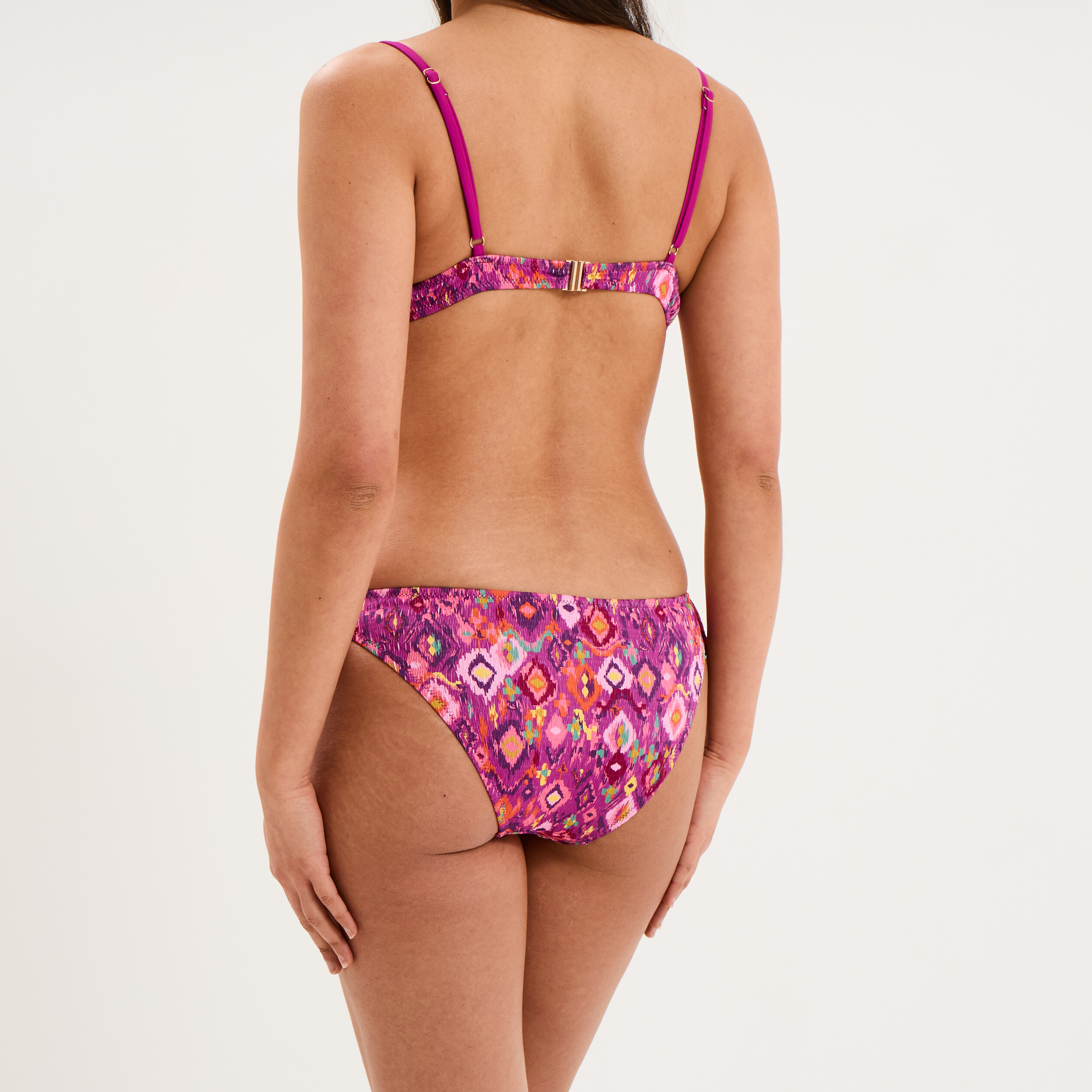Bas de maillot de bain noeuds violet femme