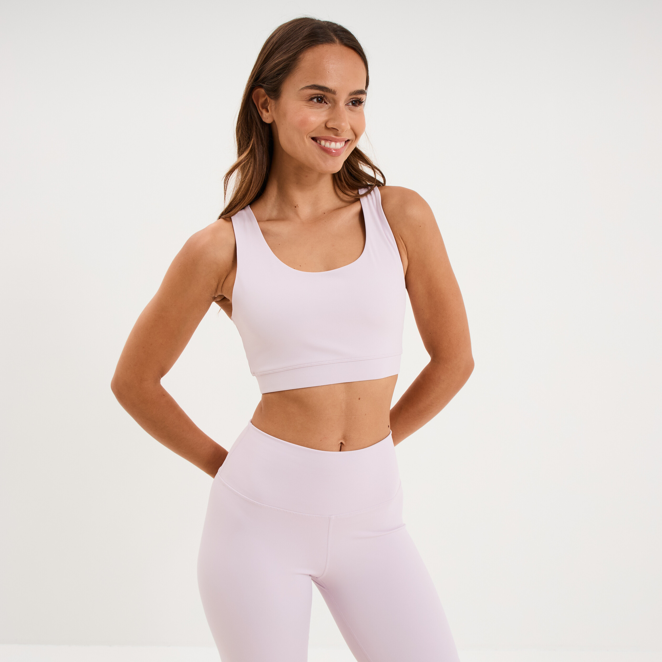 Brassi&egrave;re de sport dos nageur violet clair femme