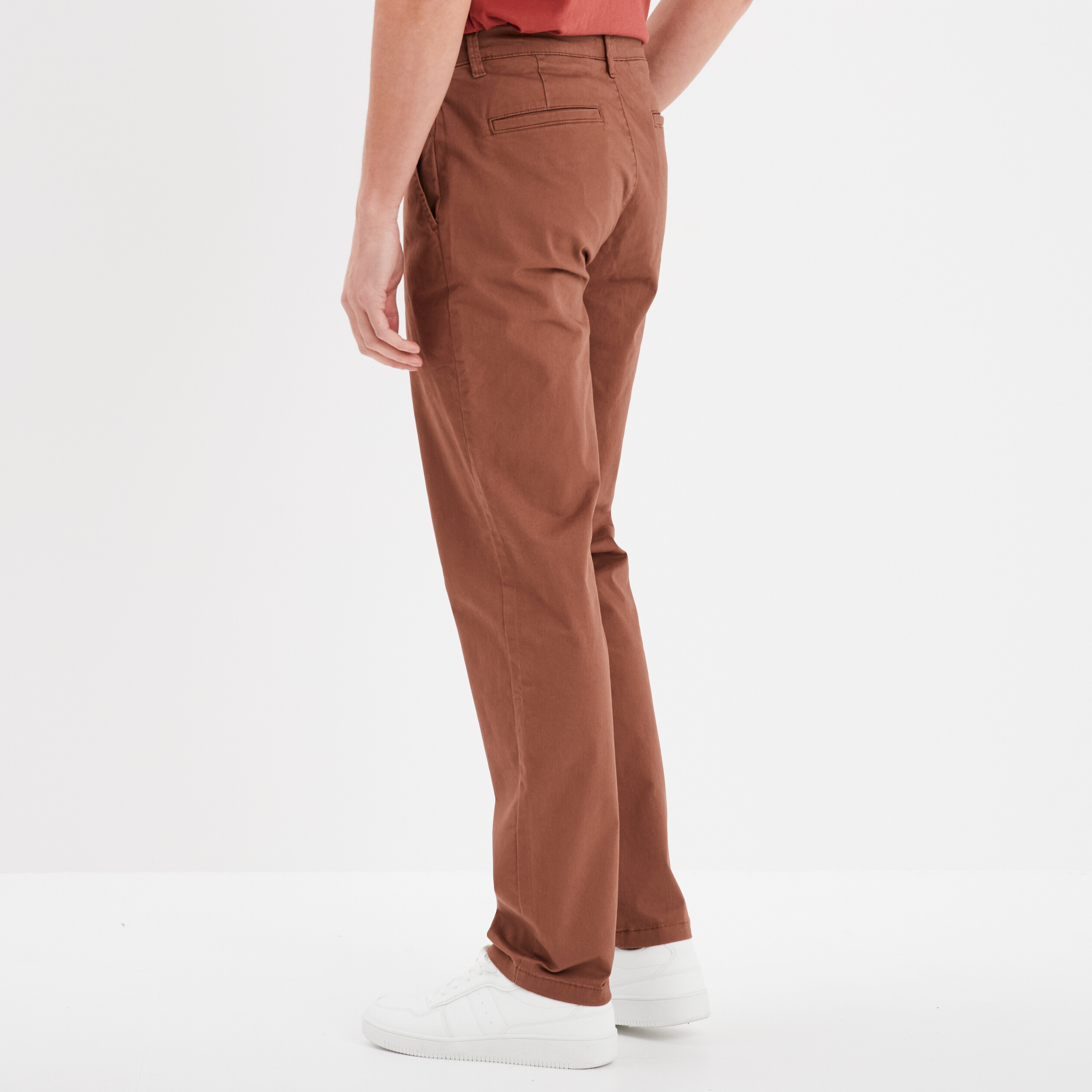 Pantalon chino camel homme La Halle