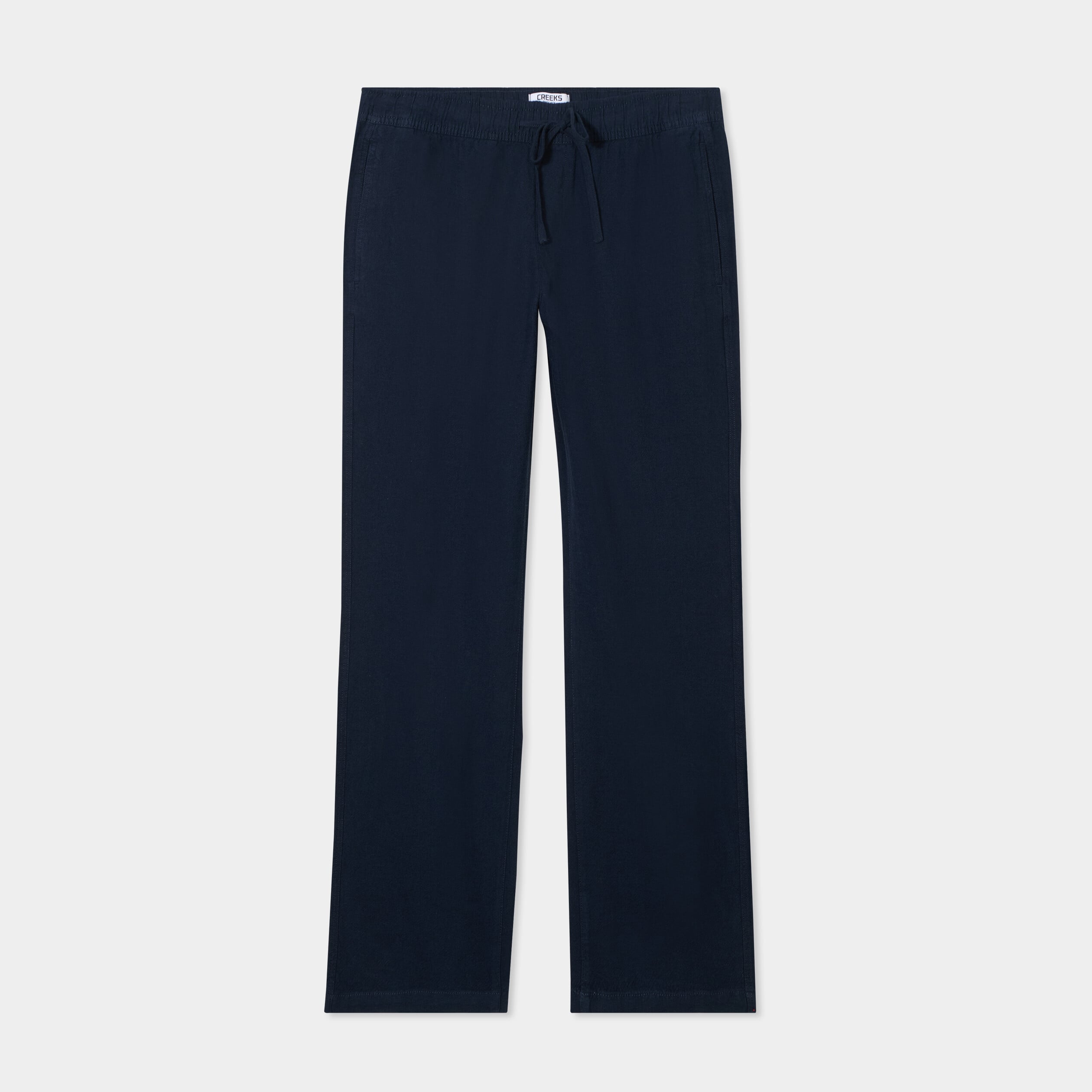 Pantalon slim taille &eacute;lastiqu&eacute;e bleu fonc&eacute; homme