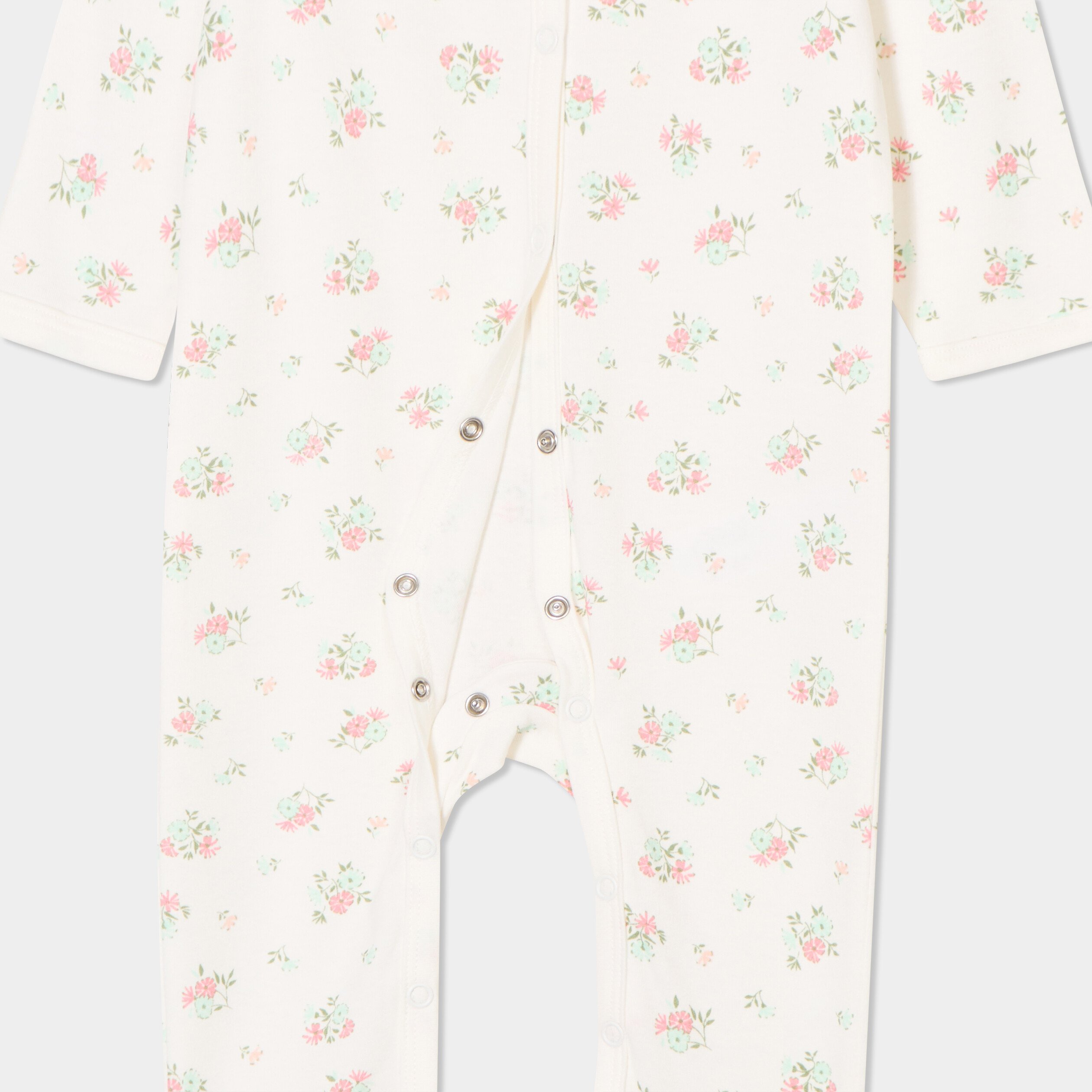 dors bien coton manches longues ecru bebef Dors-bien coton manches longues ecru bébé fille