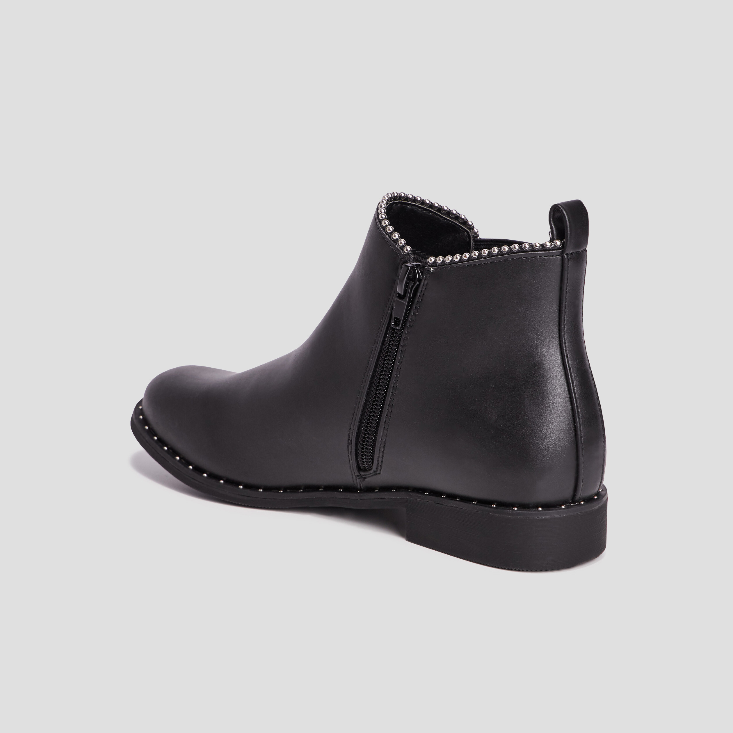 Bottines chelsea &agrave; clous noir fille