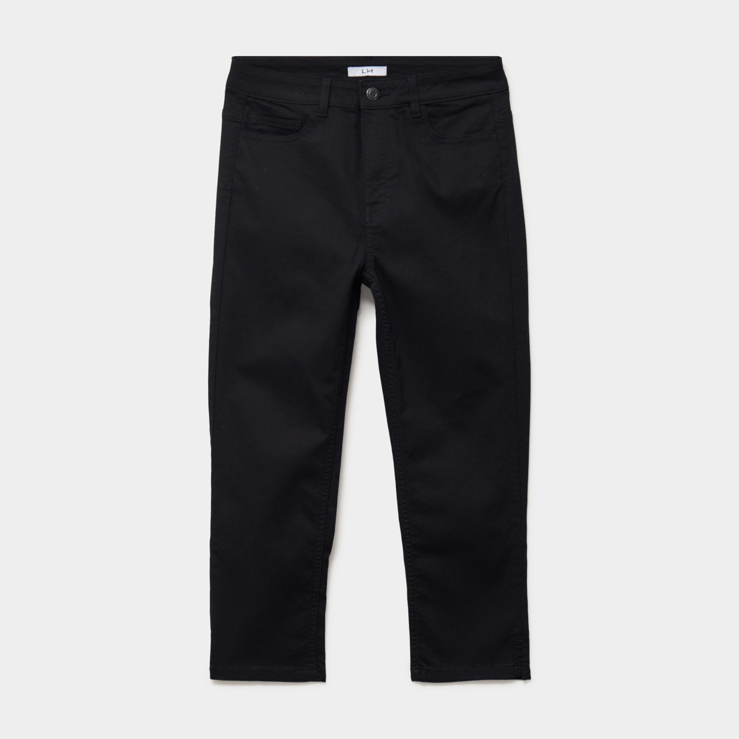 Pantalon capri slim twill 5 poches noir femme