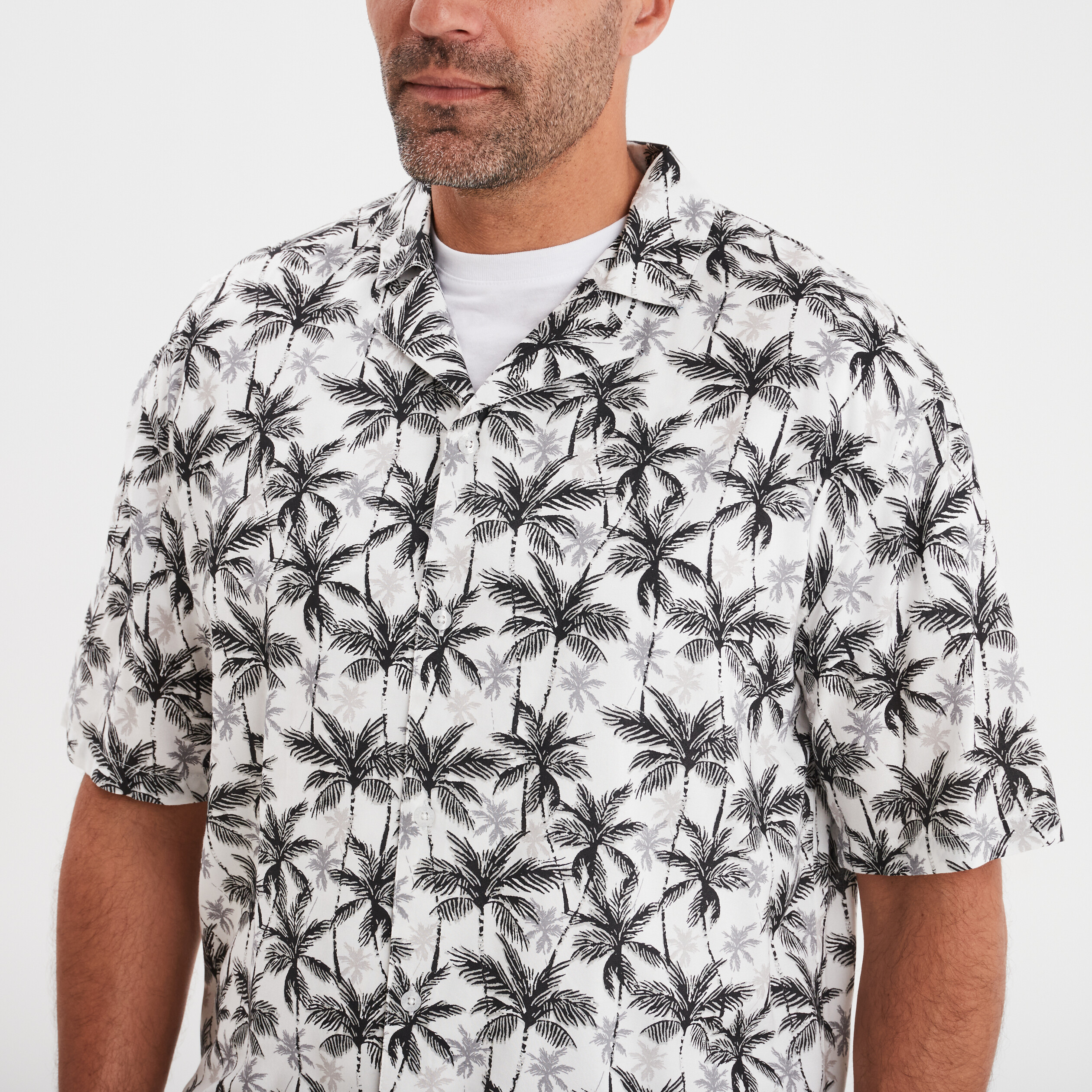 Chemise manches courtes blanc homme