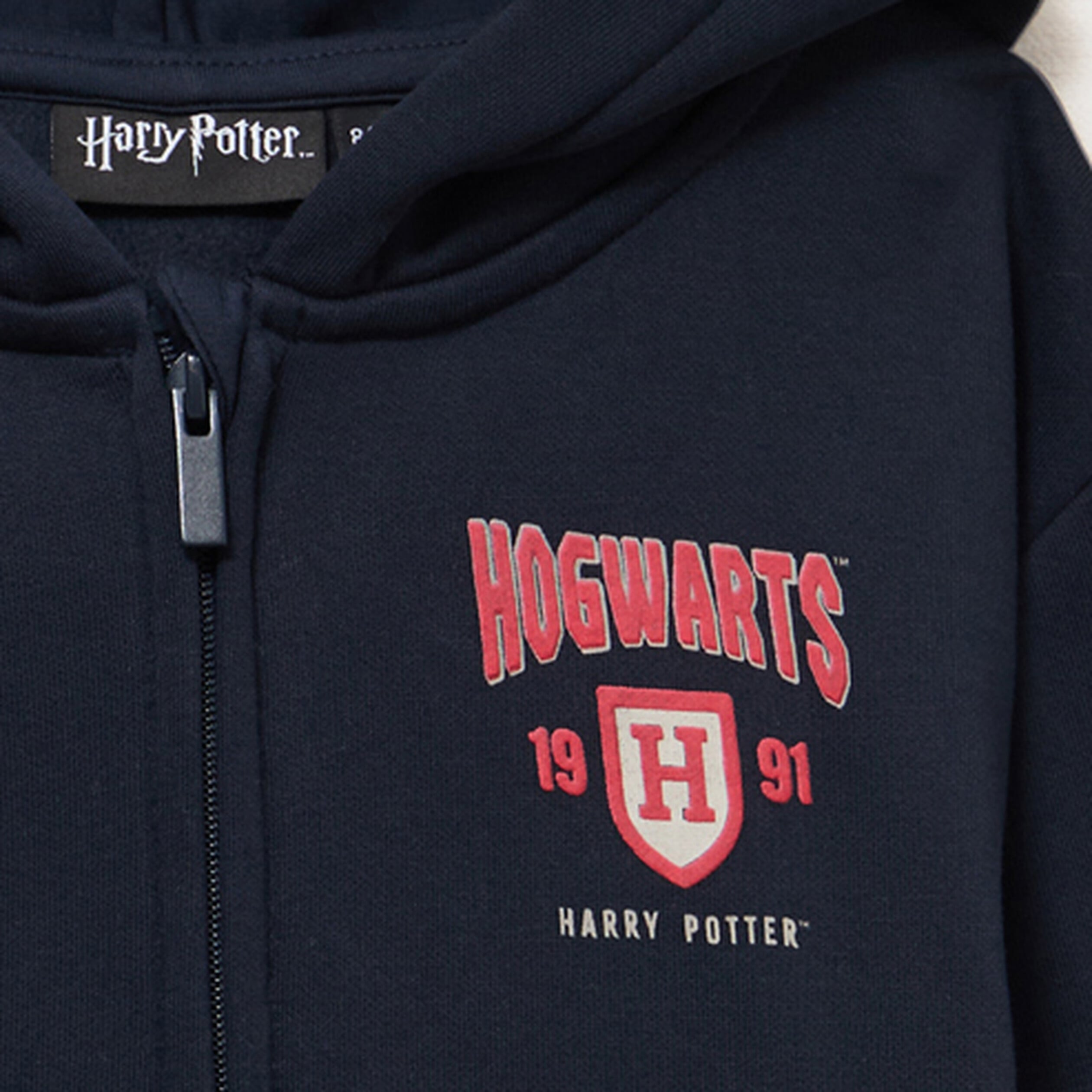 Sweat zipp&eacute; &agrave; capuche Harry Potter bleu marine gar&ccedil;on