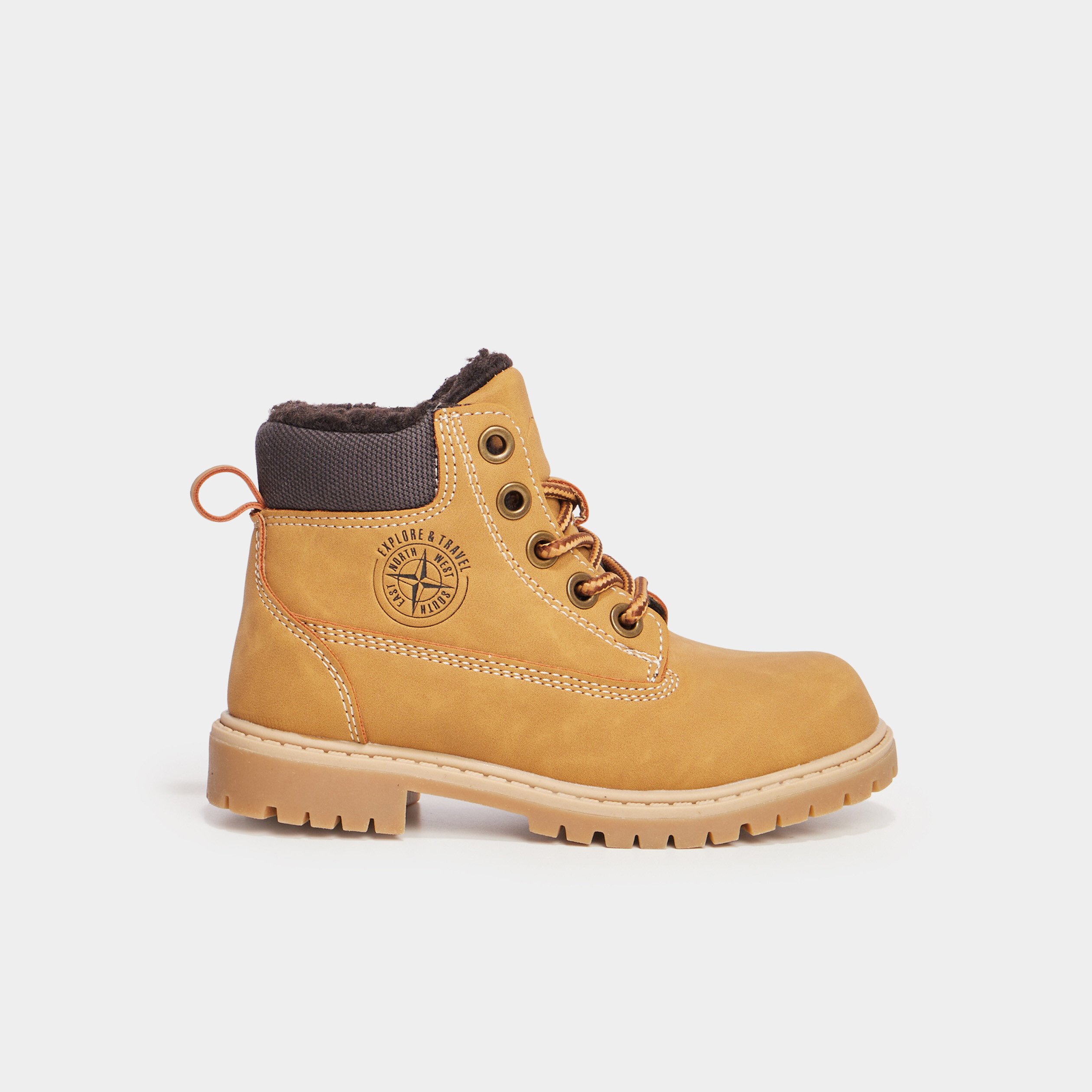 bottines zippees trappeur camel garcon Bottines zippées Trappeur camel garçon