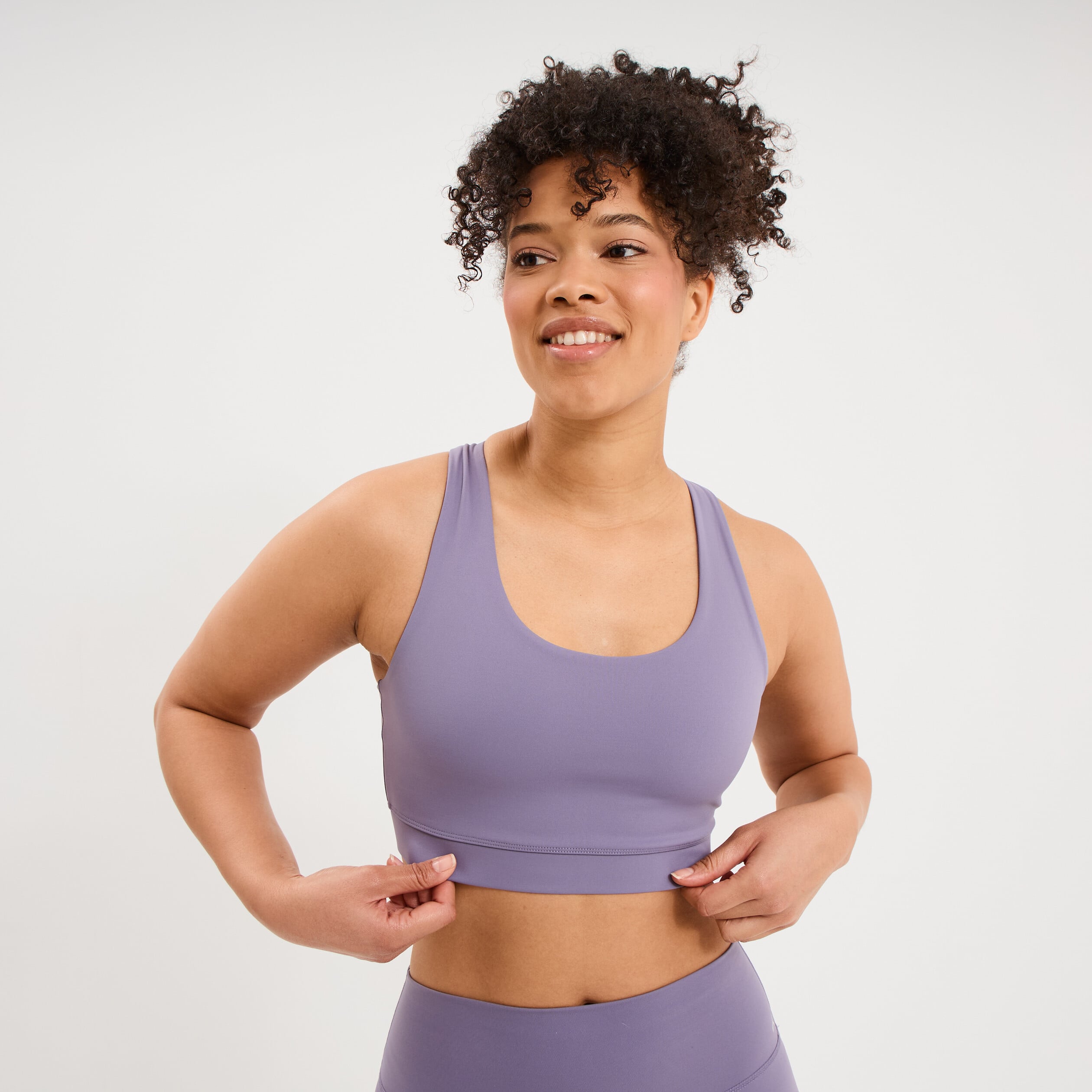 Brassi&egrave;re de sport dos nageur violet femme