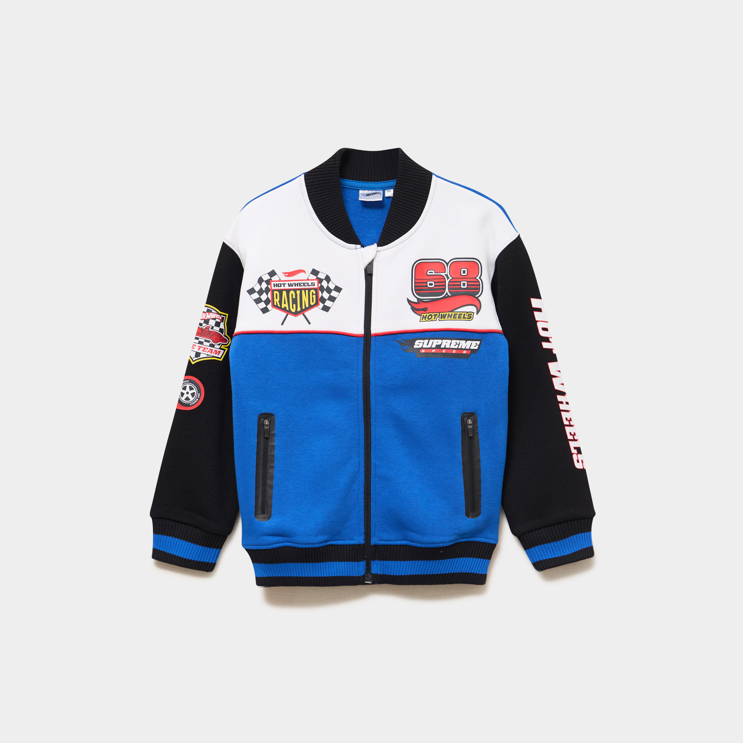 Veste teddy molletonn&eacute;e Hot Wheels bleu gar&ccedil;on