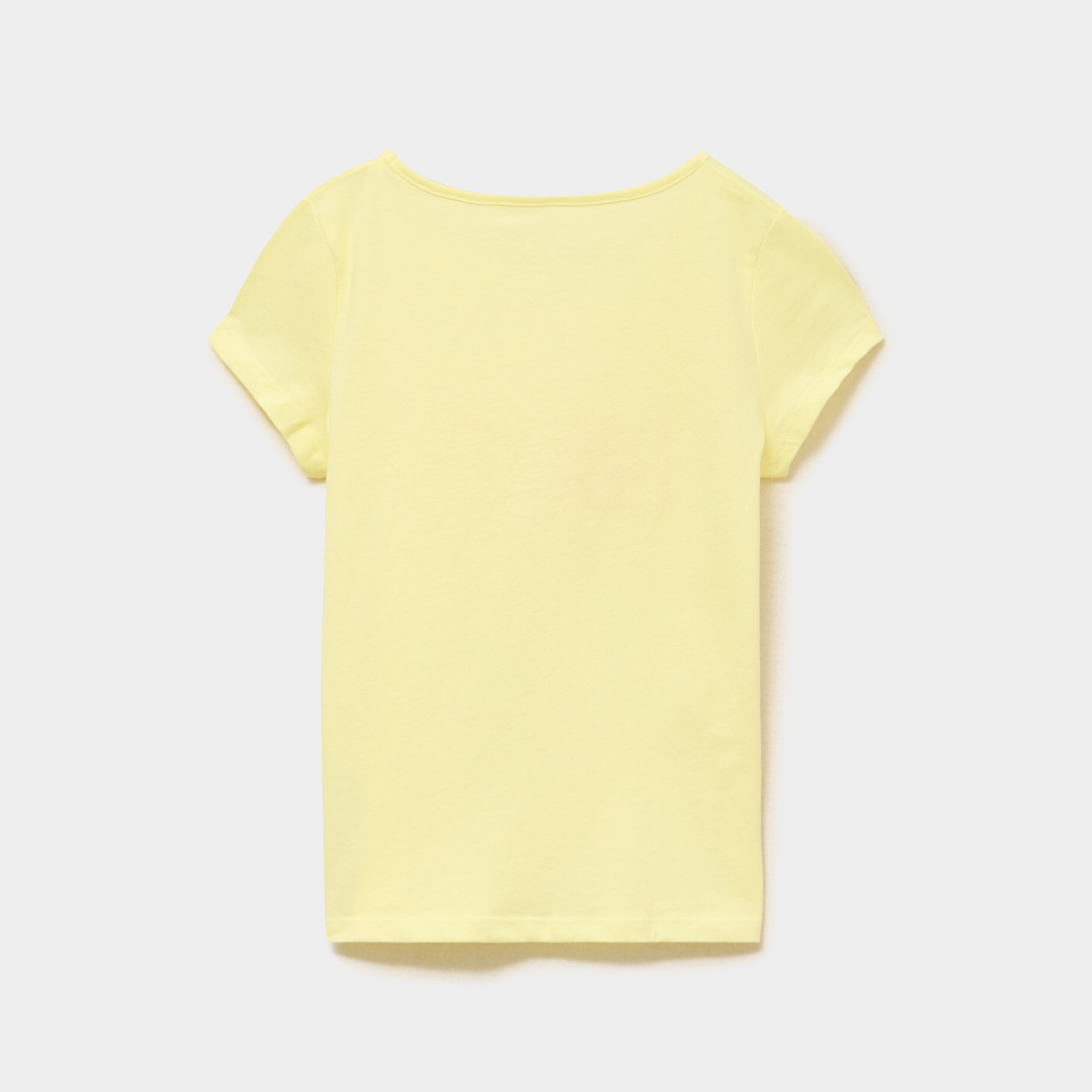 Ensemble pyjama short et t-shirt coton jaune clair fille