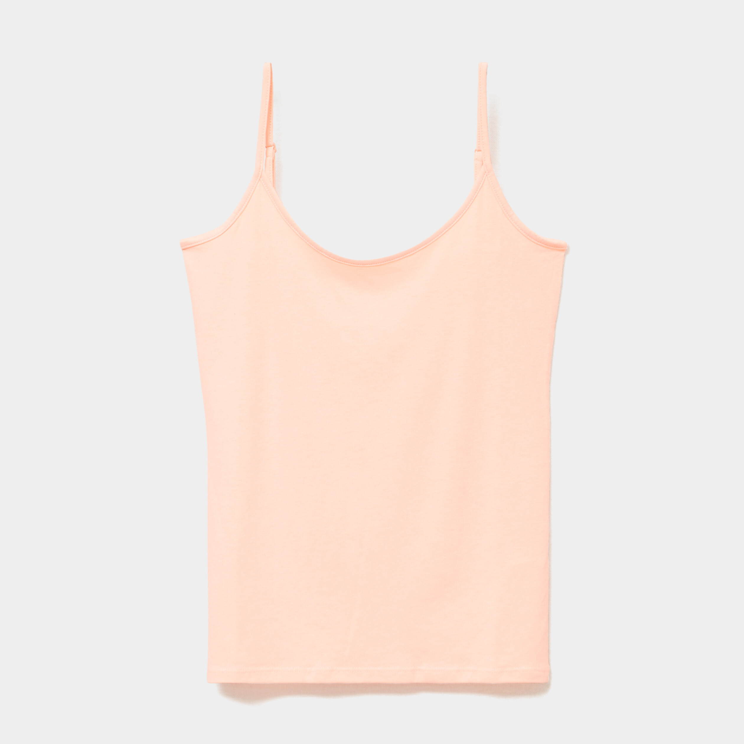 D&eacute;bardeur coton bretelles r&eacute;glables orange fluo femme