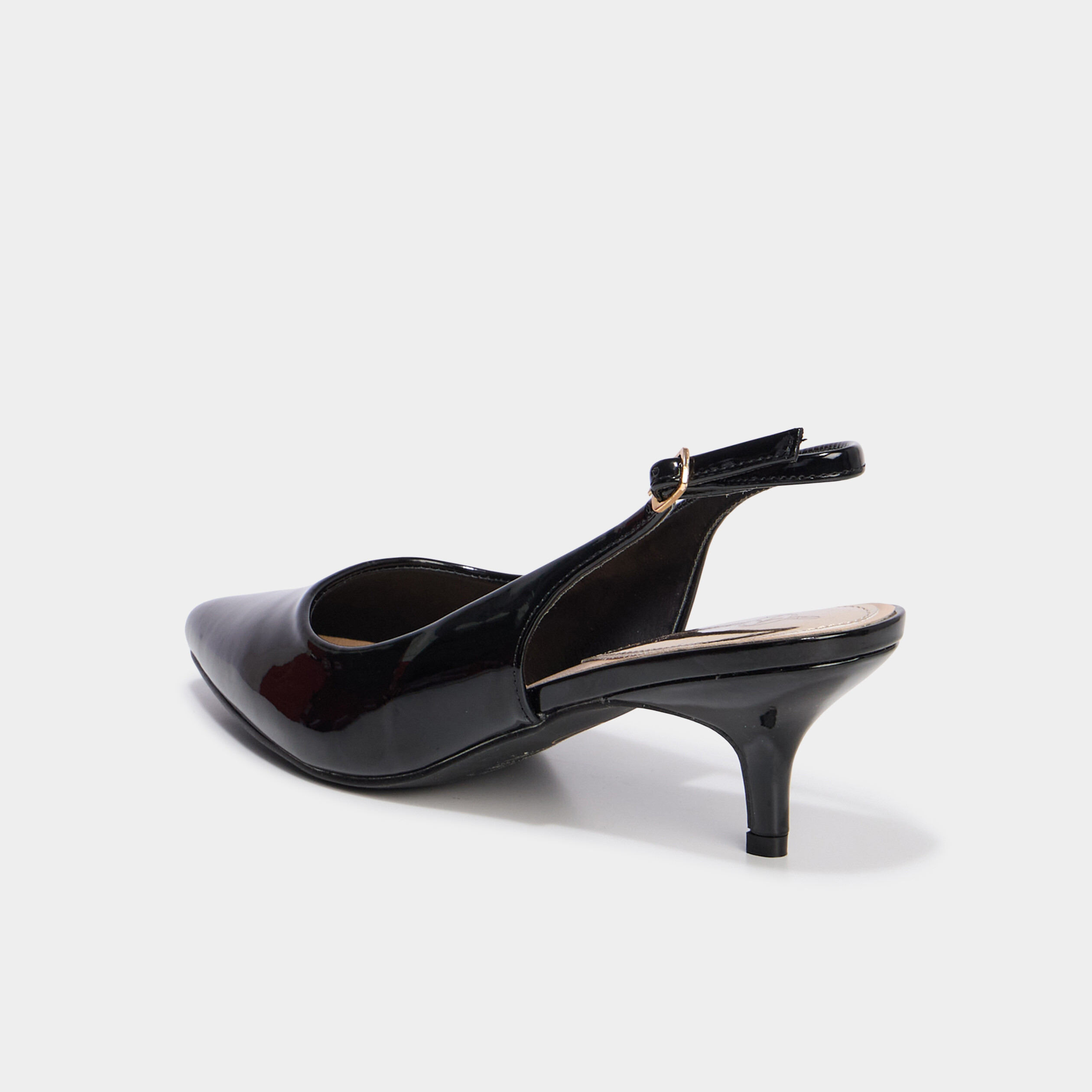 Escarpins vernis &agrave; talons noir femme