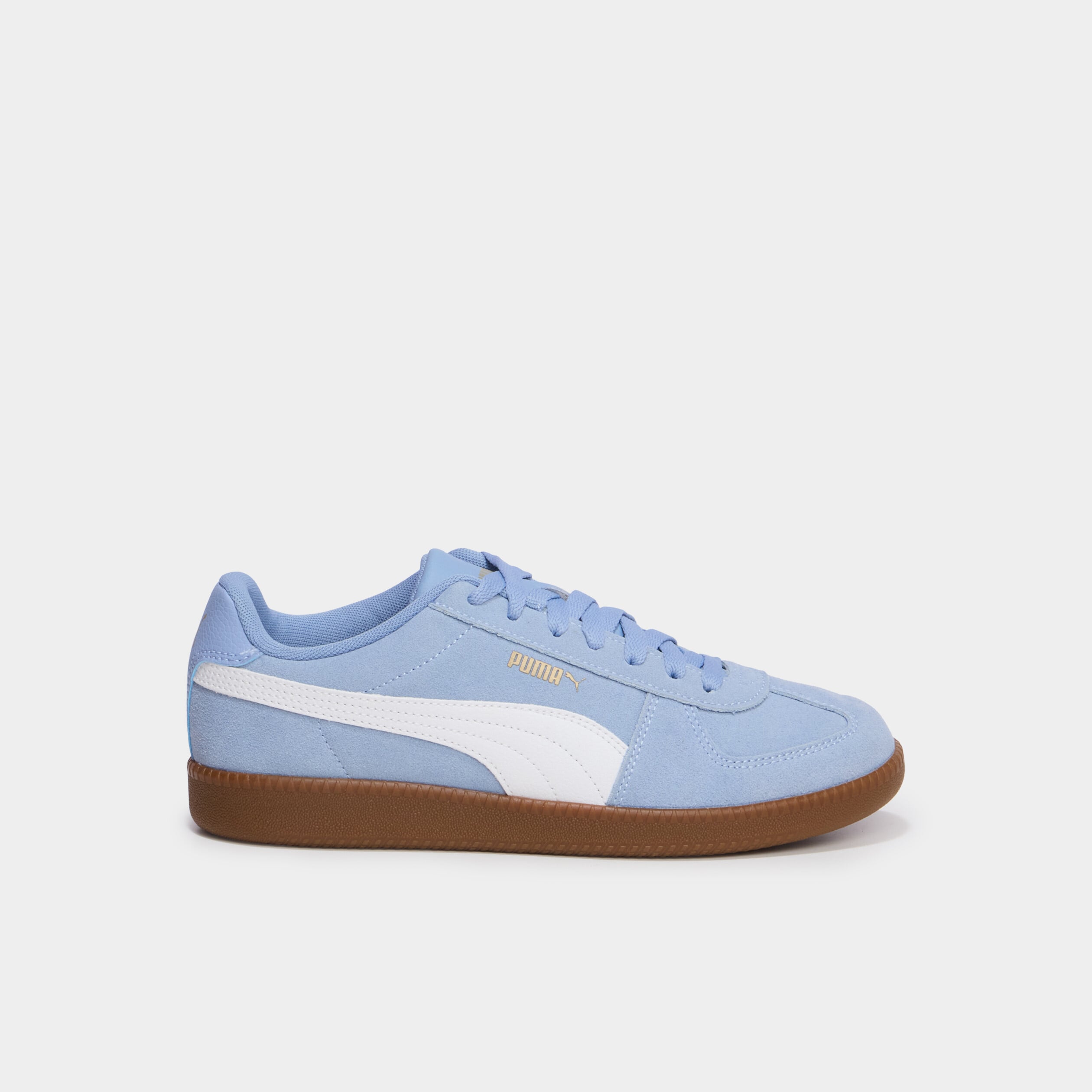 Baskets &agrave; lacets effet su&eacute;dine Puma bleu pastel femme