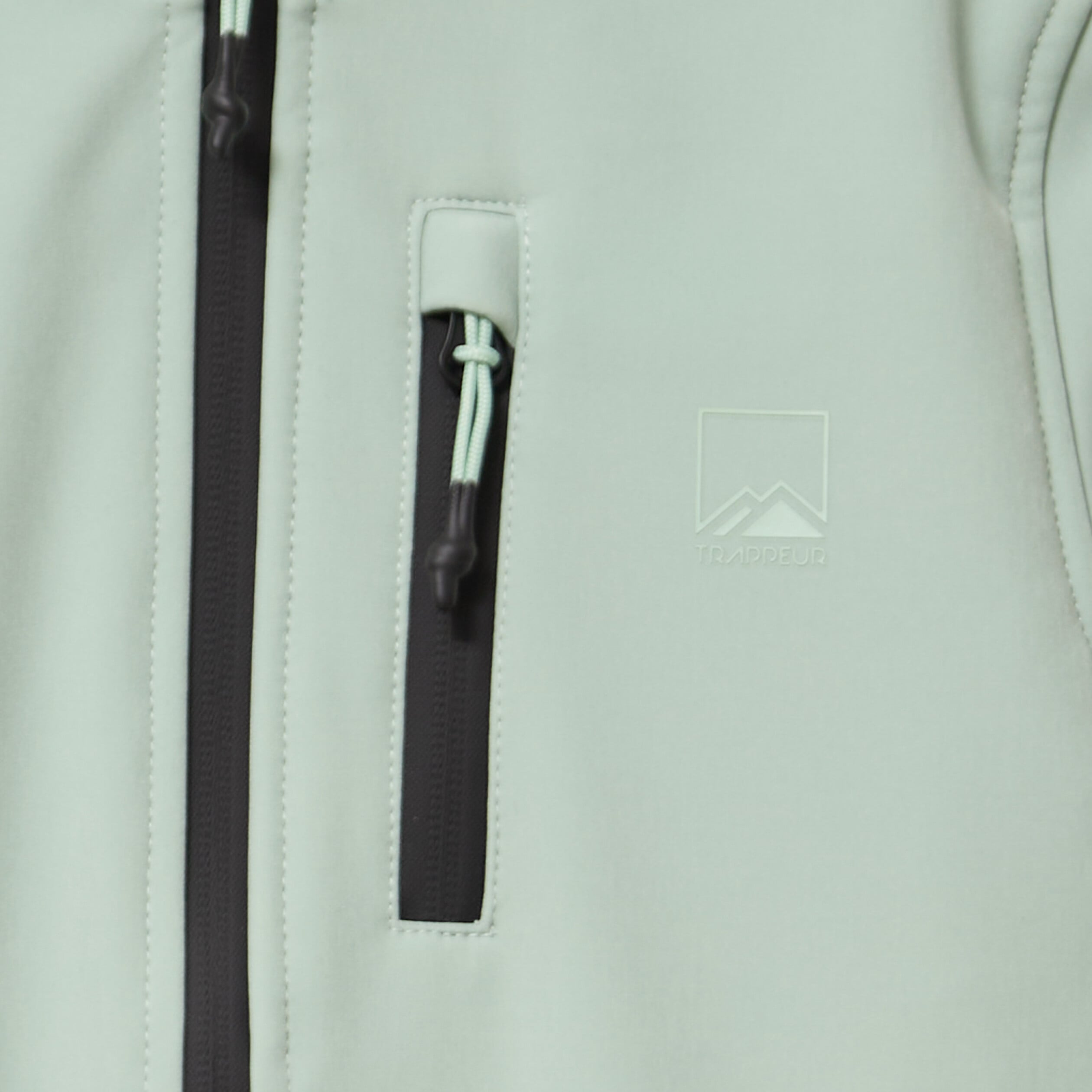 Blouson fourr&eacute; d&eacute;perlant &agrave; capuche vert pastel fille