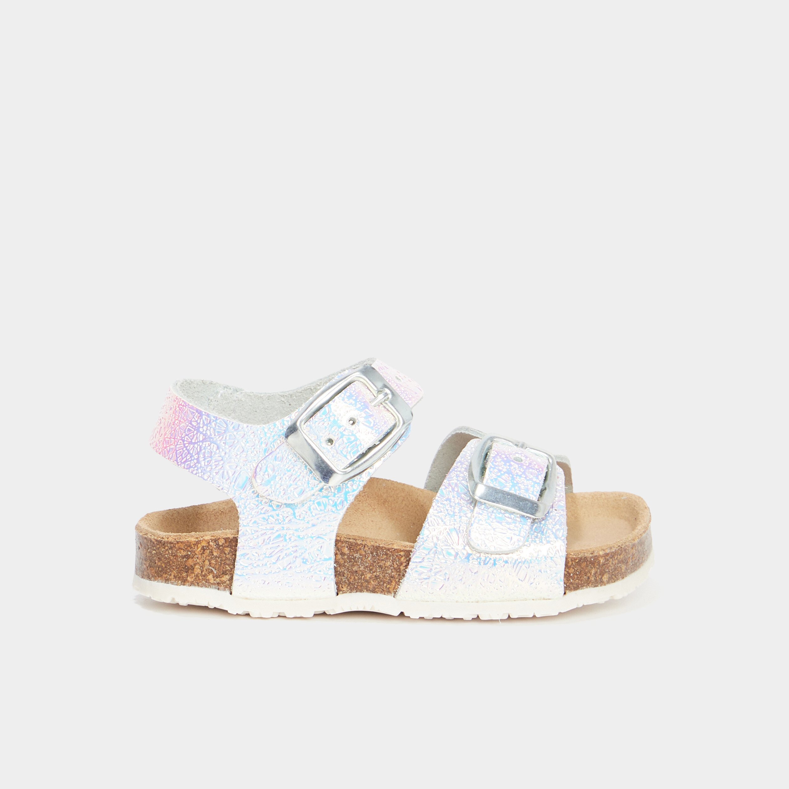 sandales irisees en cuir creeks rose bebef Sandales irisées en cuir Creeks rose bébé fille