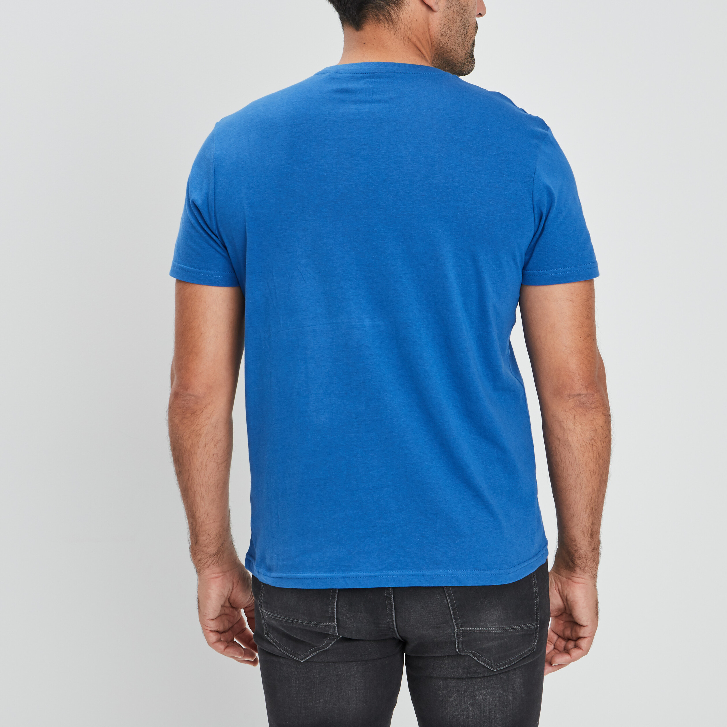 T-shirt de Noël manches courtes bleu homme
