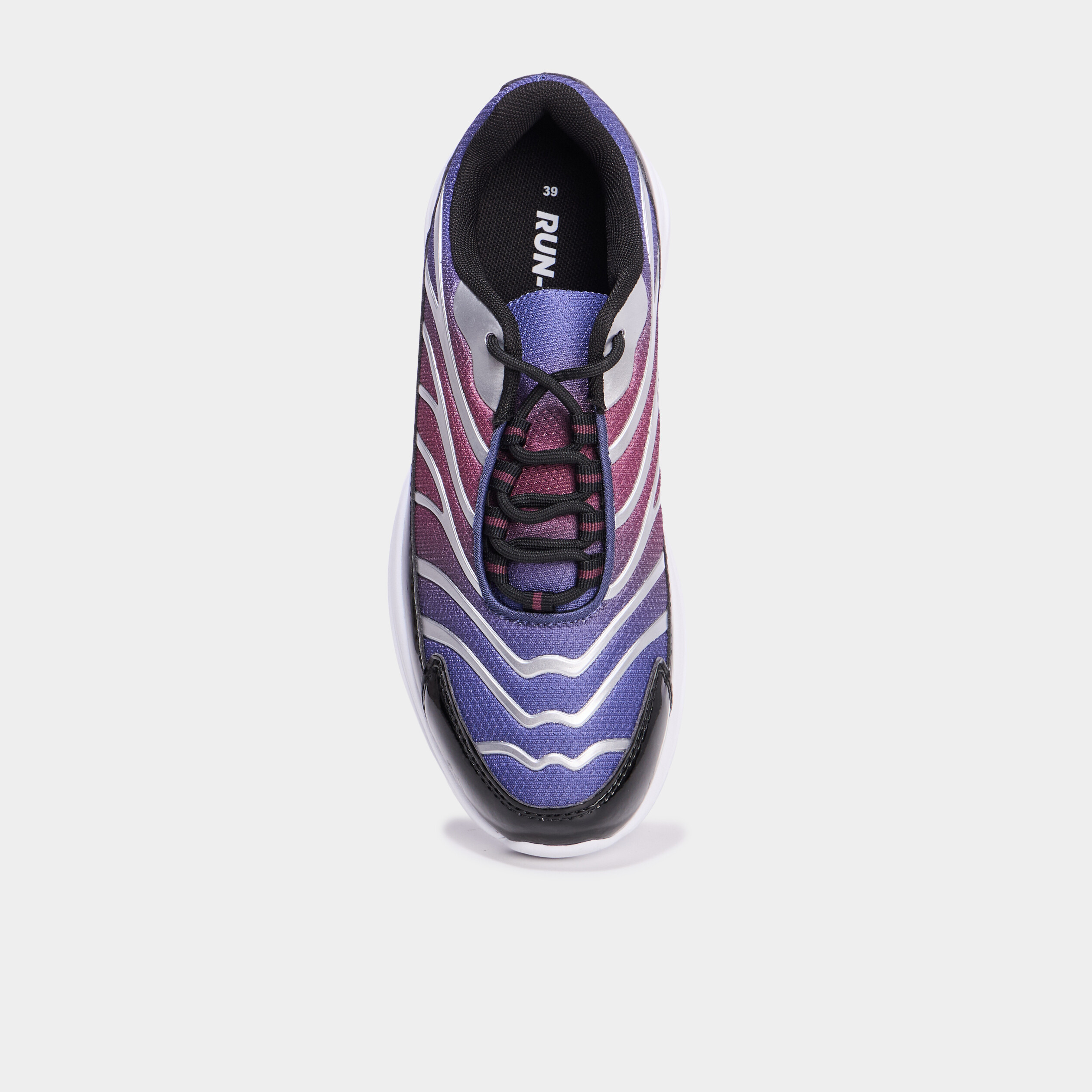 Baskets running semelles bulles violet femme
