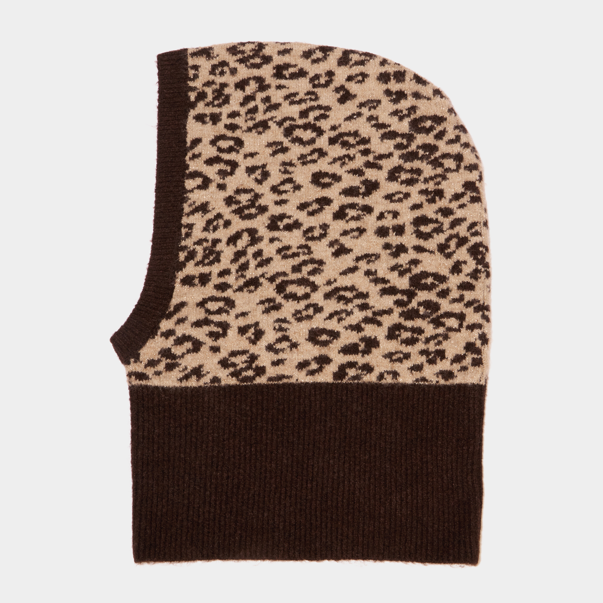 Cagoule en maille tricot sable femme